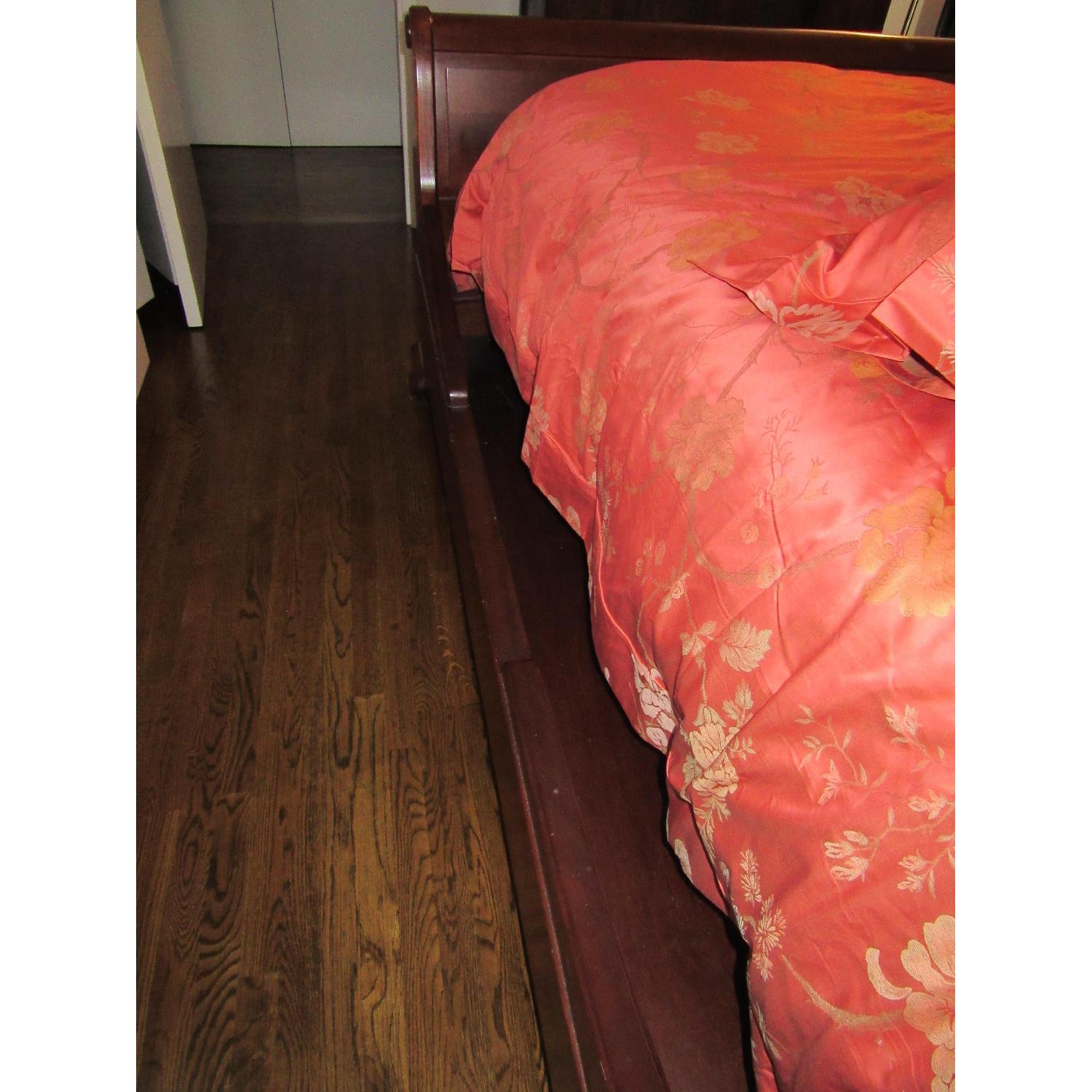 Ralph Lauren King Size Cherry Wood Sleigh Bed - image-11