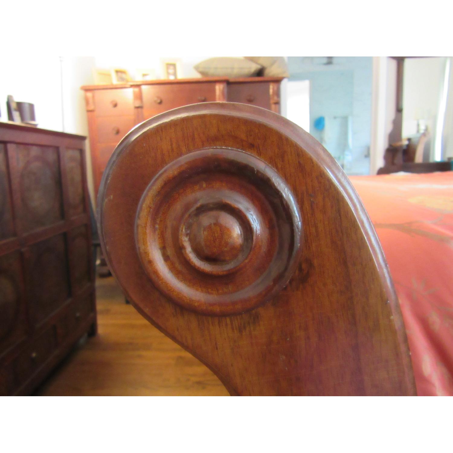 Ralph Lauren King Size Cherry Wood Sleigh Bed - image-13