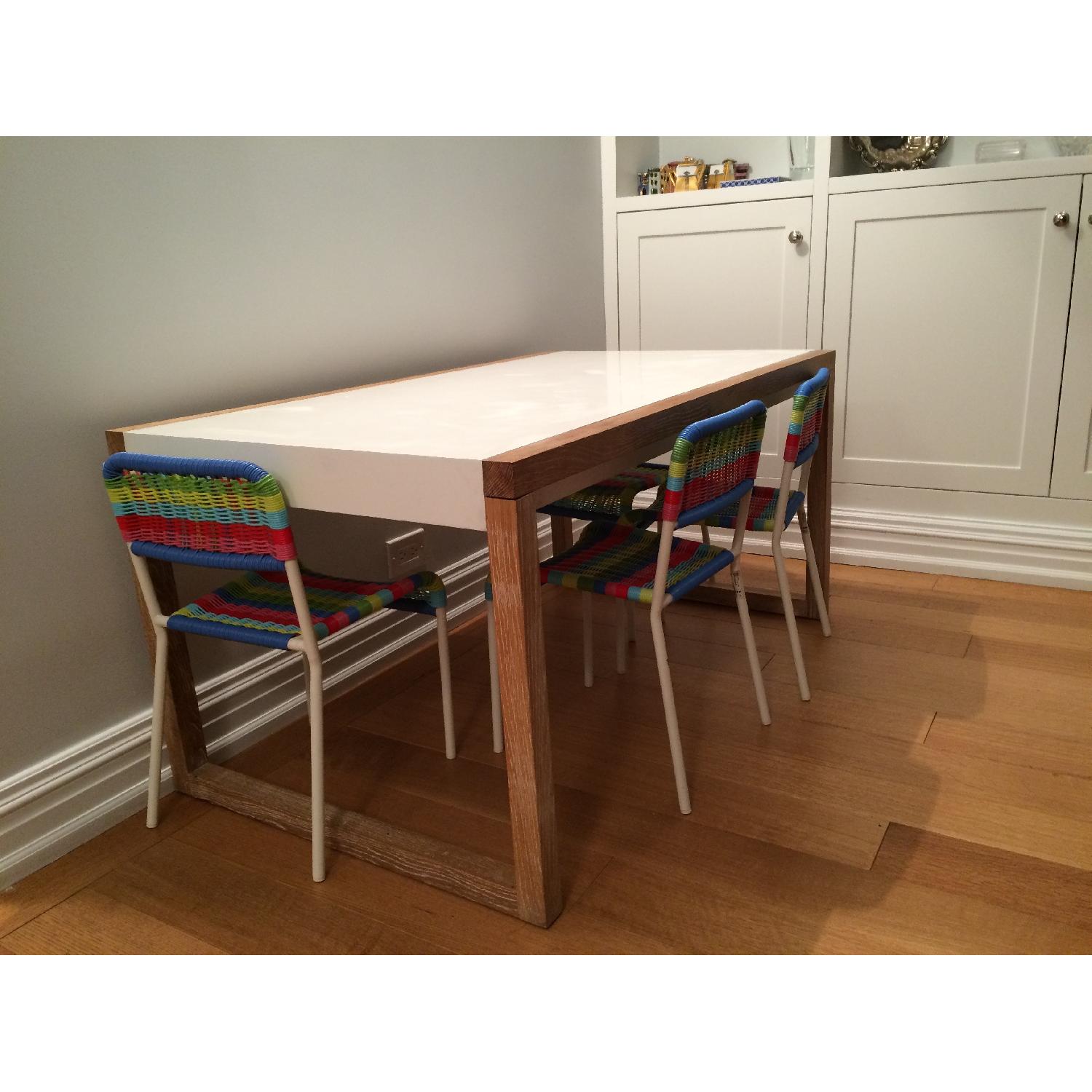 Serena & Lily Lark Play Table w/ 4 Ikea Stacking Children's Chairs - image-1