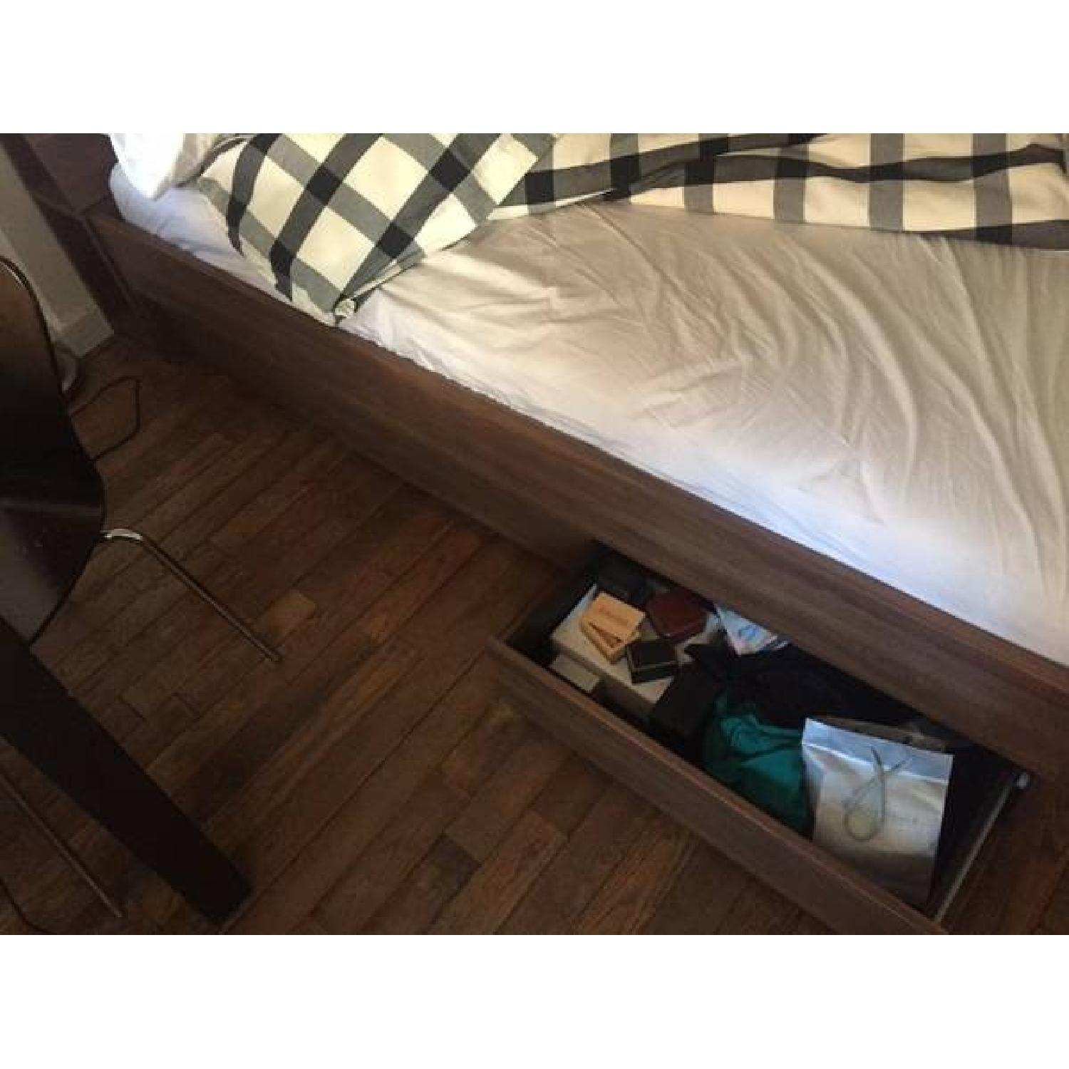 Ikea Malm Queen Bed with Drawers & Headboard AptDeco