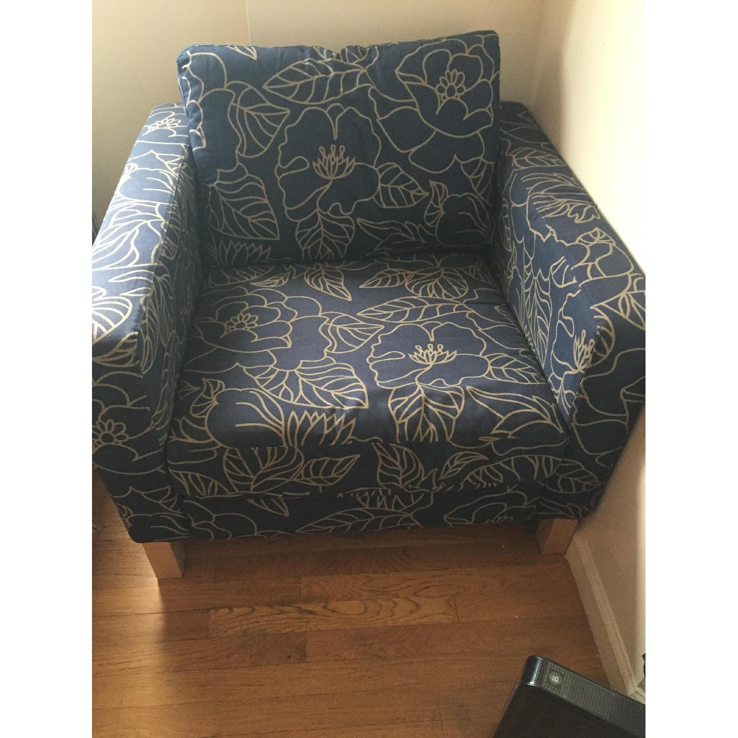 Ikea Karlstad Floral Armchair - image-1