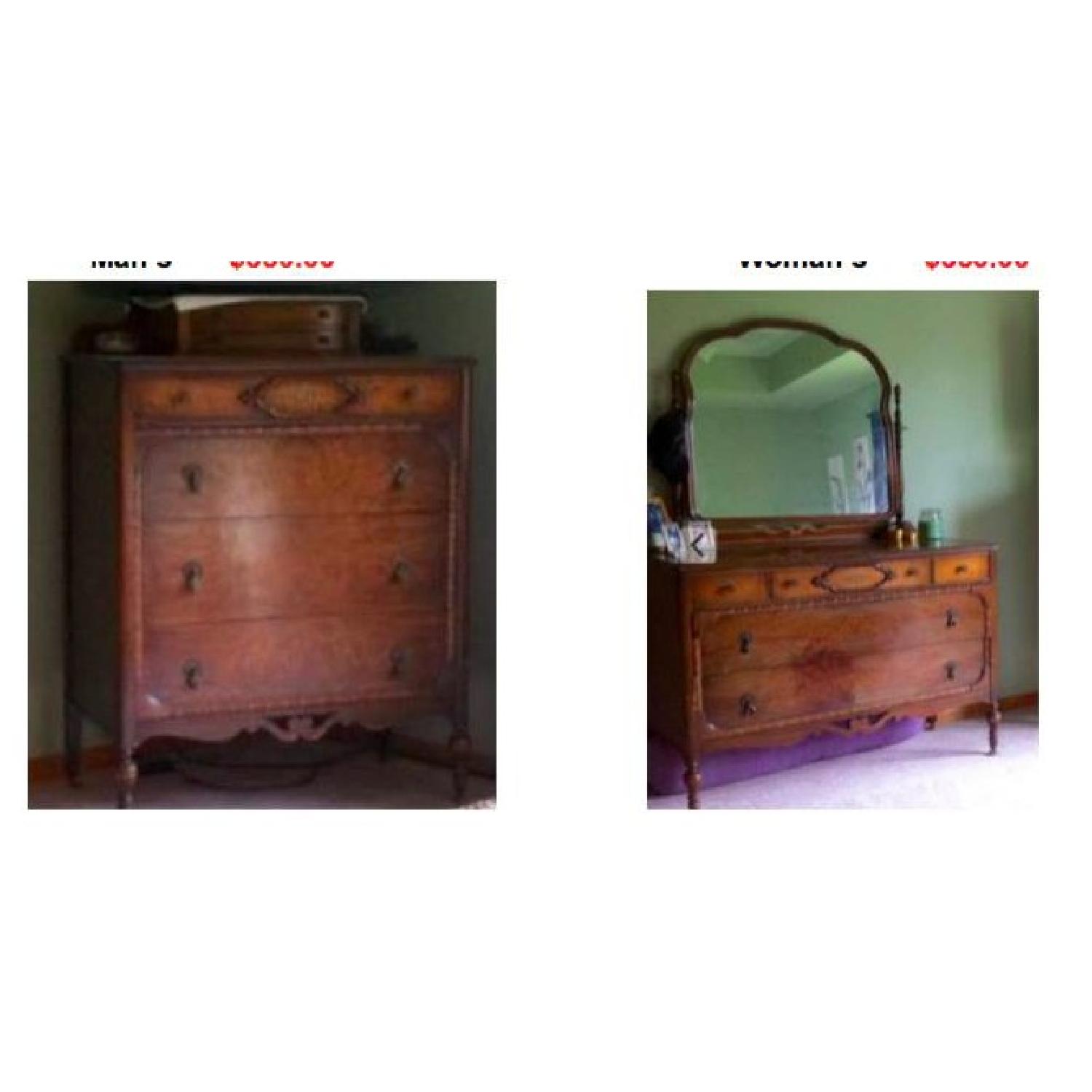 TaylorMade Antique Circa 1930 His & Her Dressers - image-4