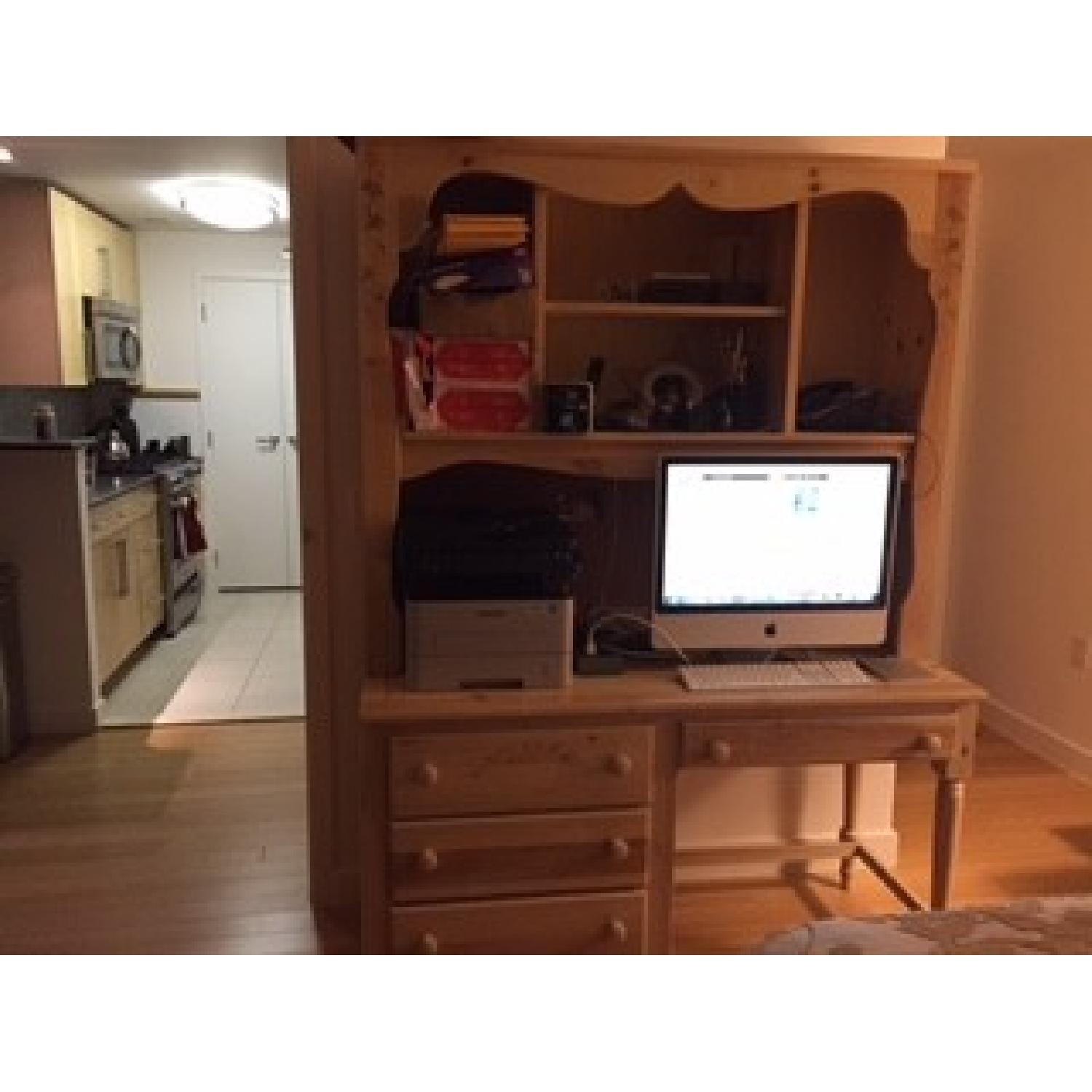 Bassett Vaughan Girl's Pine Desk and Hutch - image-3