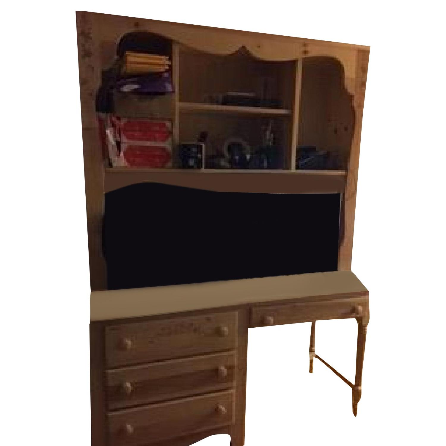 Bassett Vaughan Girl's Pine Desk and Hutch - image-0