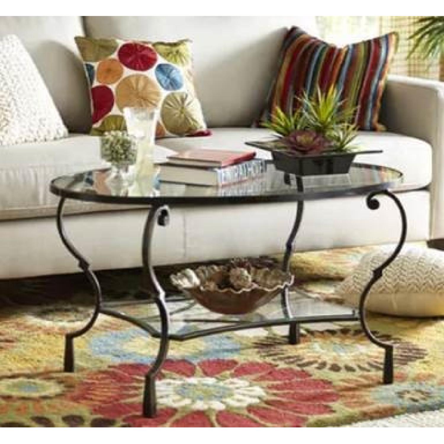 Pier 1 Glass Table AptDeco