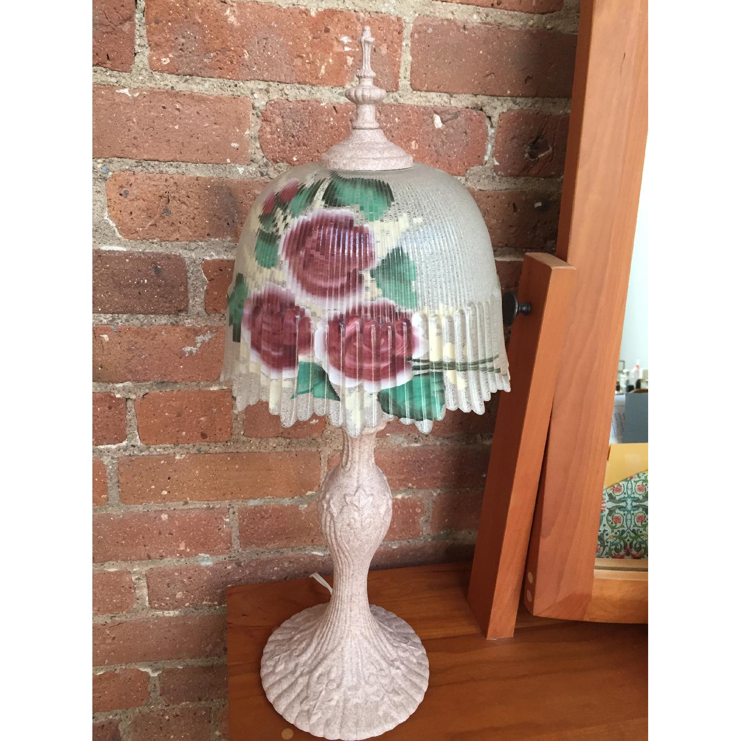 Lighting by Gregory Floral Glass Shade Lamp - Pair - image-1