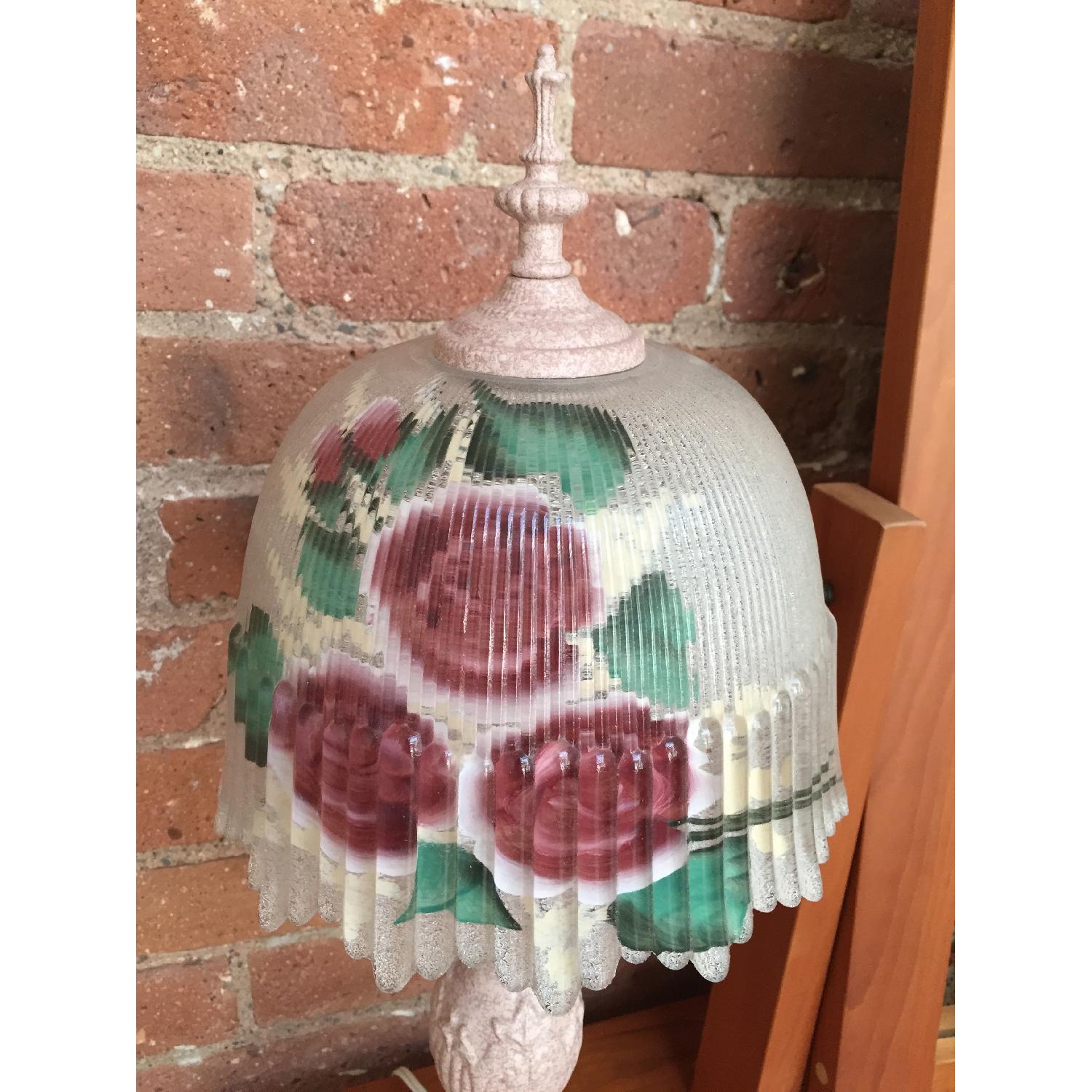 Lighting by Gregory Floral Glass Shade Lamp - Pair - image-2