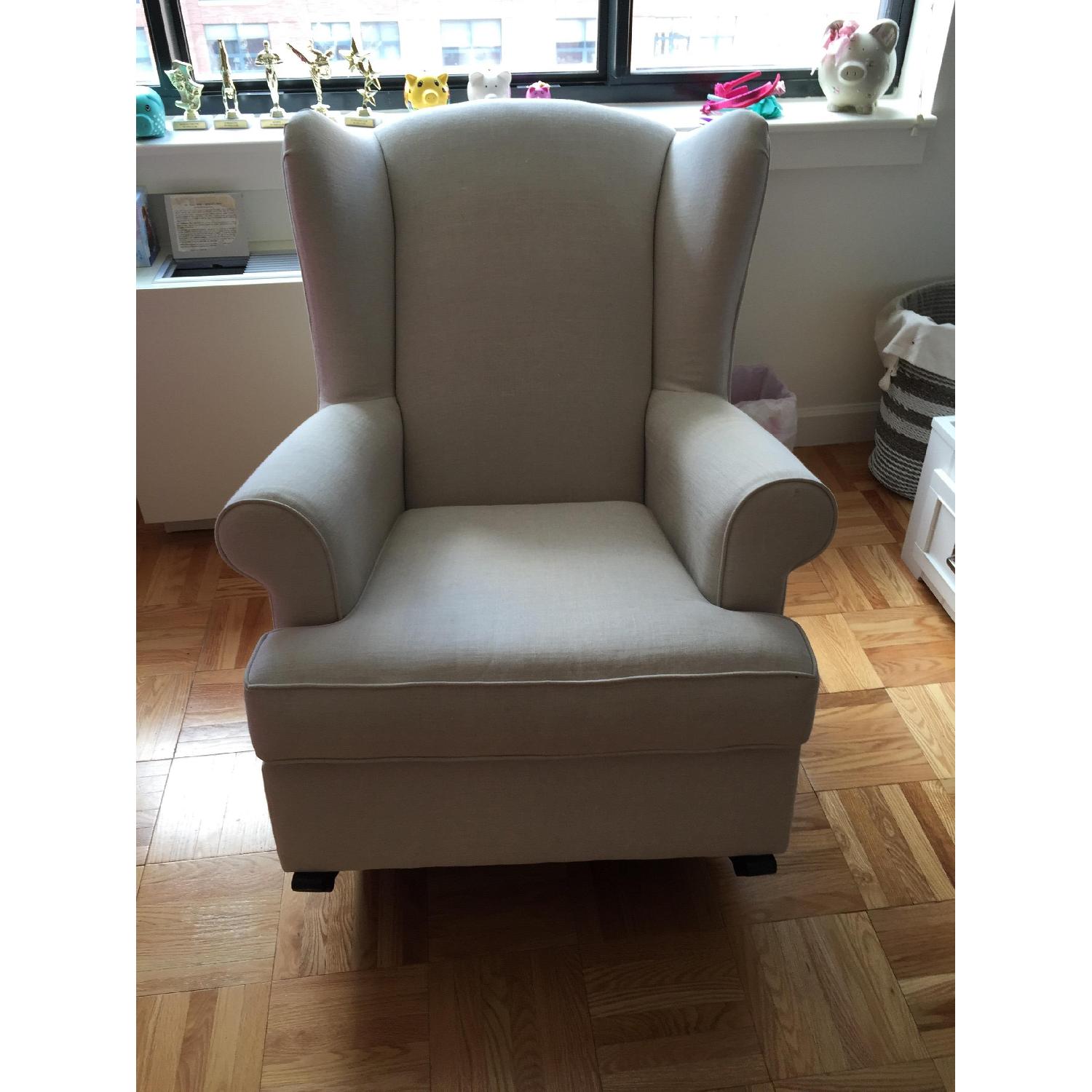 Pottery Barn Wingback Rocking Chair - image-3