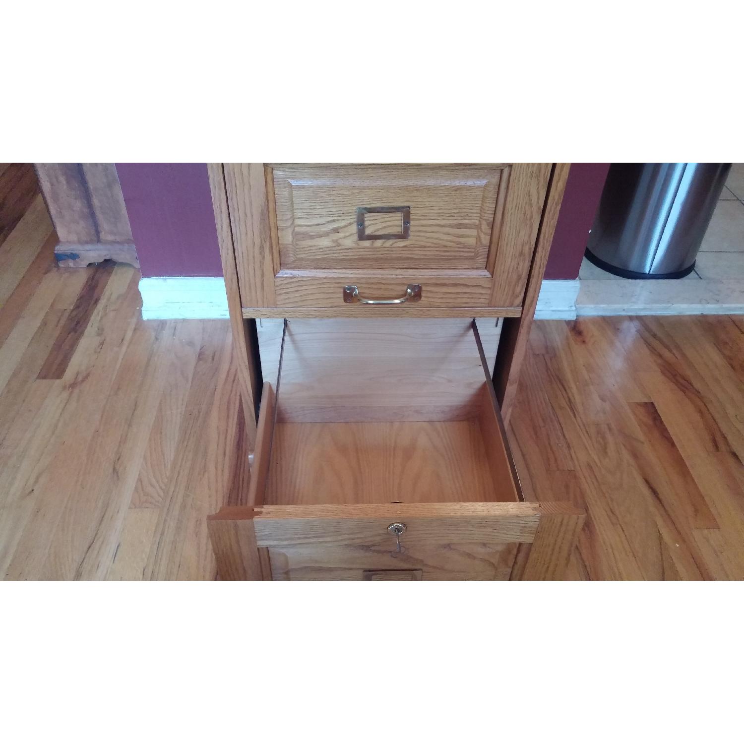 Solid Wood Two-Drawer Filing Cabinet - image-3