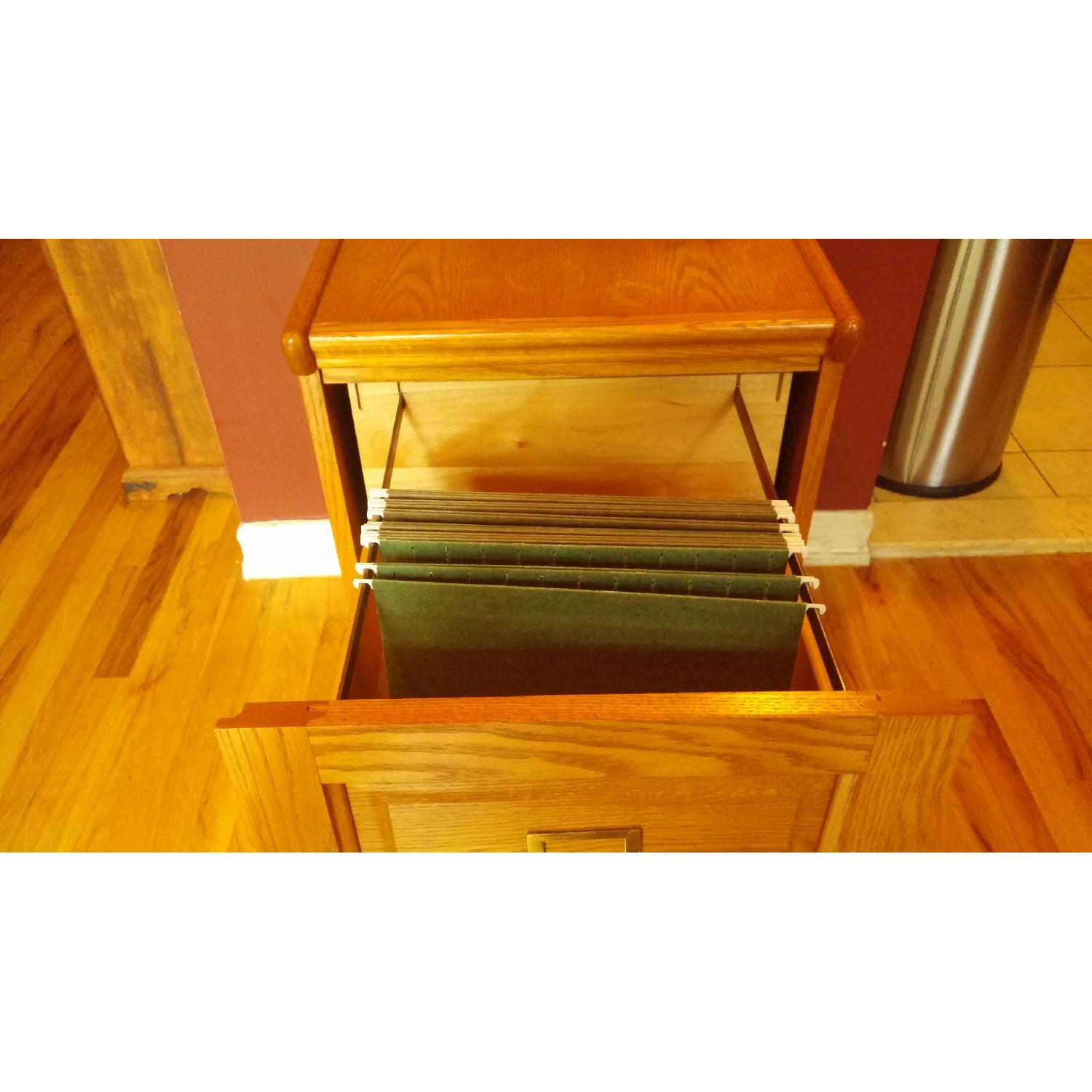 Solid Wood Two-Drawer Filing Cabinet - image-4