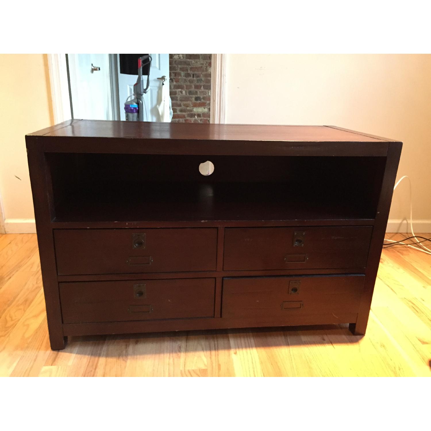 Pottery Barn Media Stand AptDeco