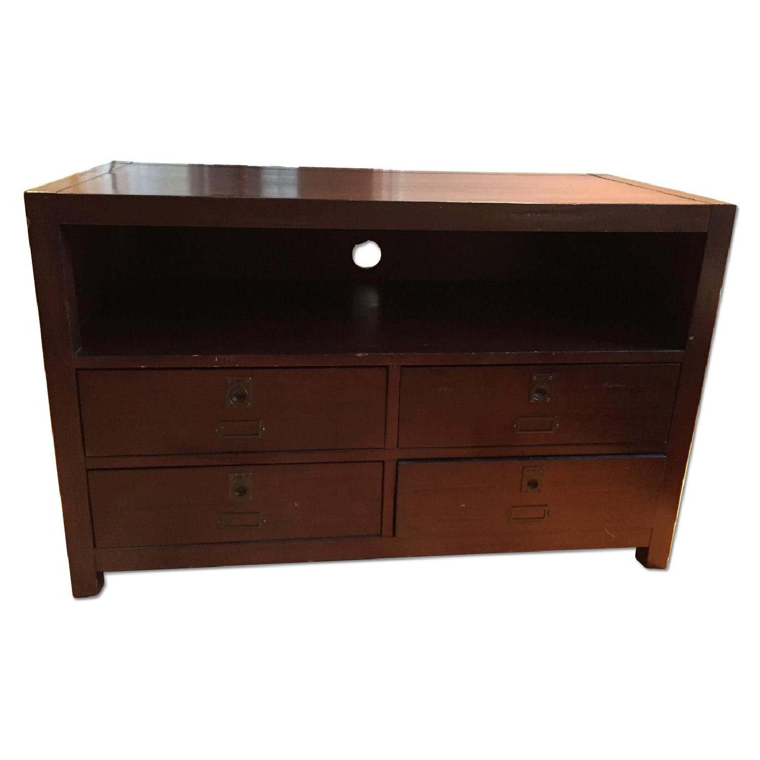 Pottery Barn Media Stand AptDeco