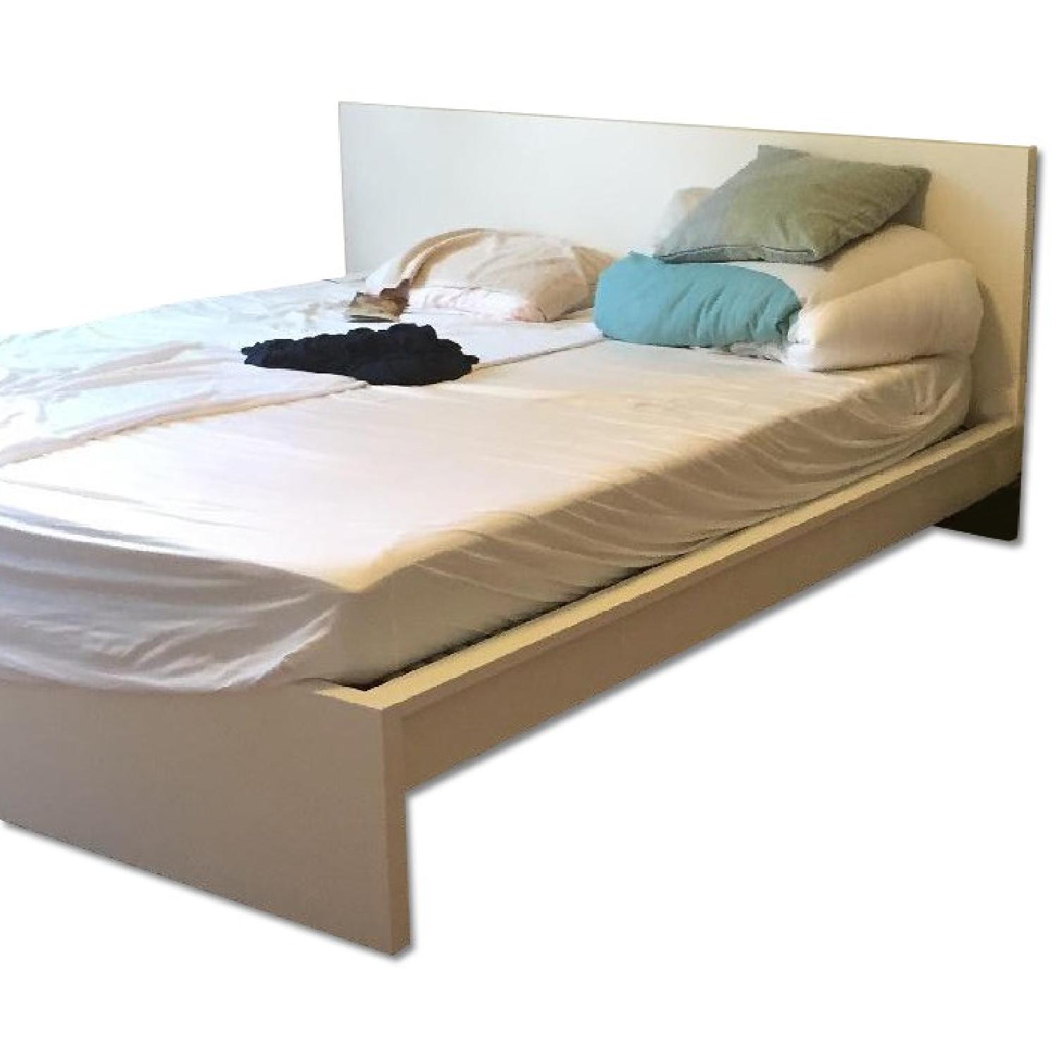 Ikea Malm White King Size Bed AptDeco