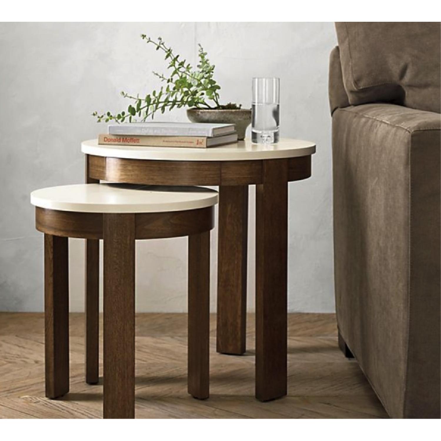 Crate & Barrel Pastis Nesting Side Tables - Pair - AptDeco