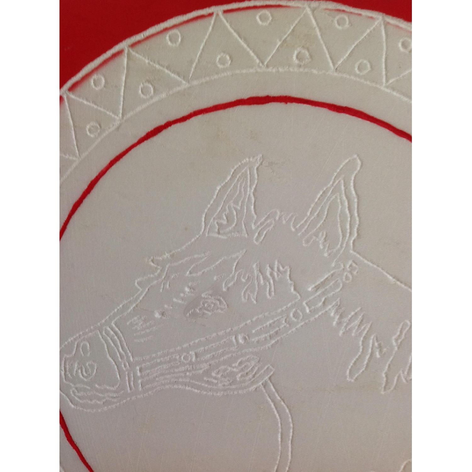 Marble Red Horse Wall Art - image-1