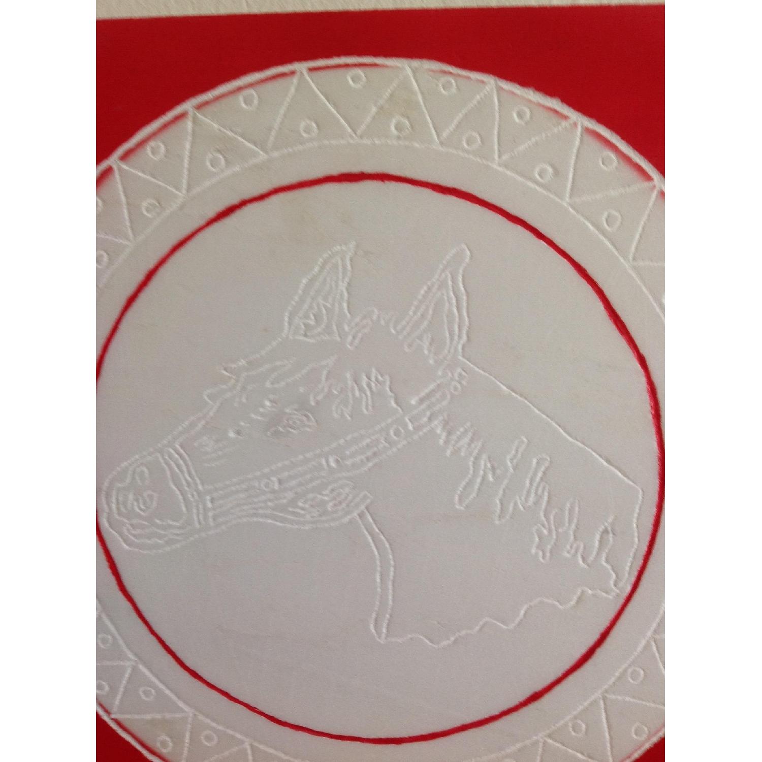 Marble Red Horse Wall Art - image-2