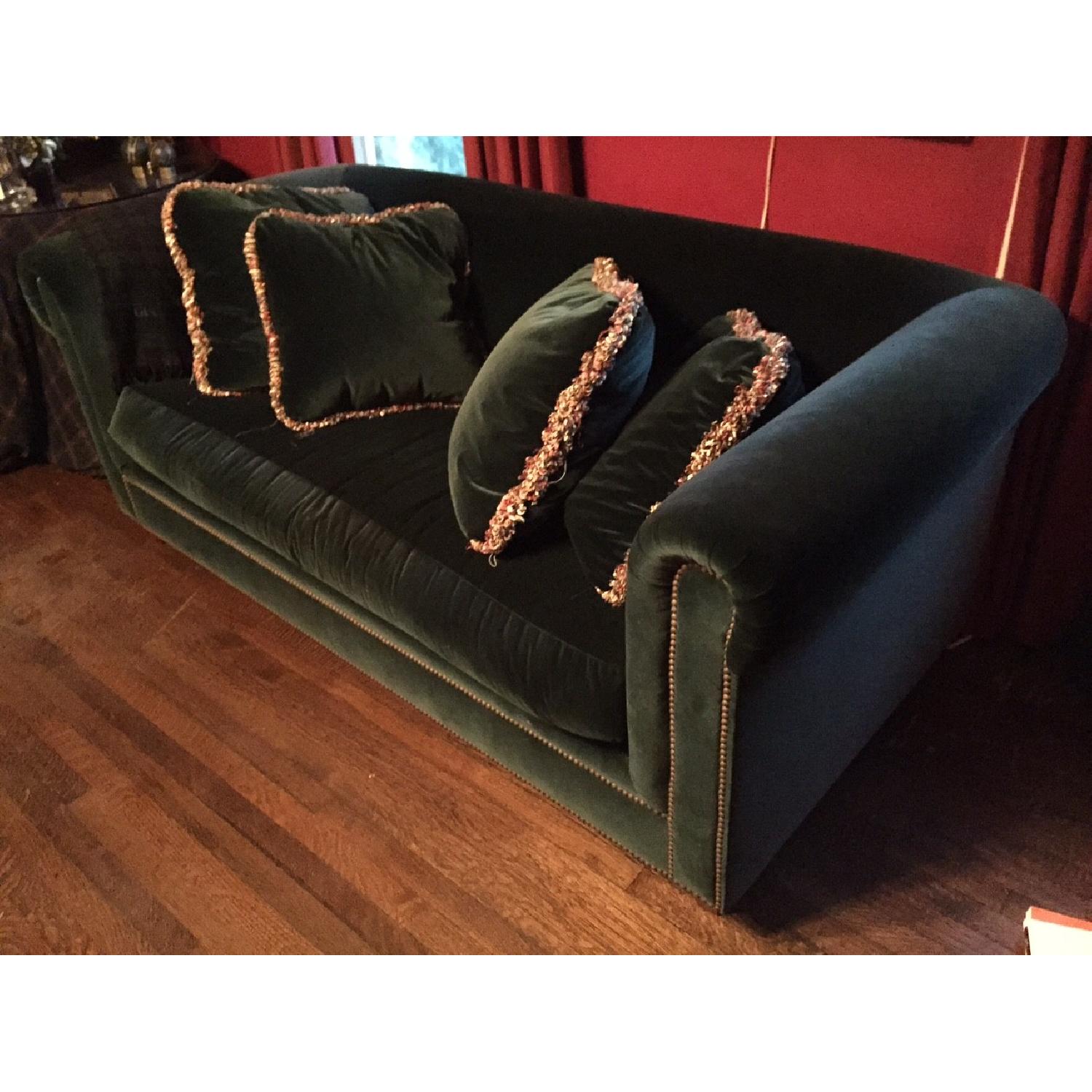 Vintage Velvet Upholstered Sofa - image-2