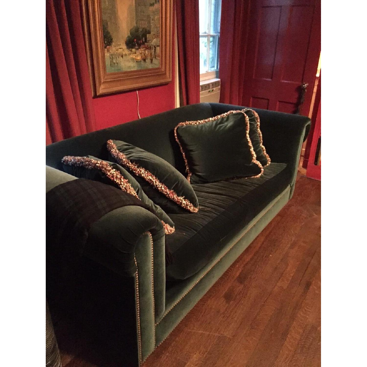 Vintage Velvet Upholstered Sofa - image-3