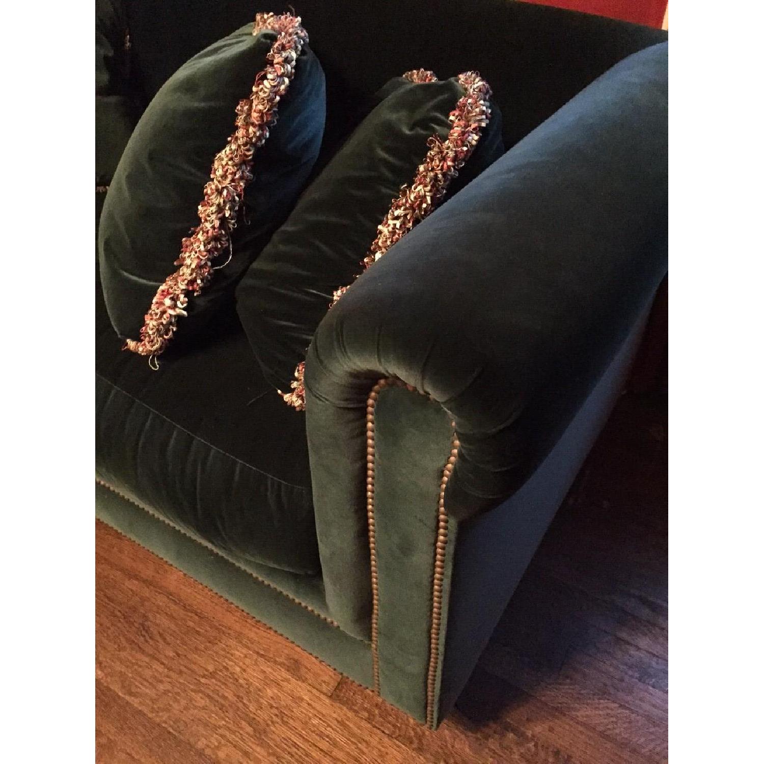Vintage Velvet Upholstered Sofa - image-4