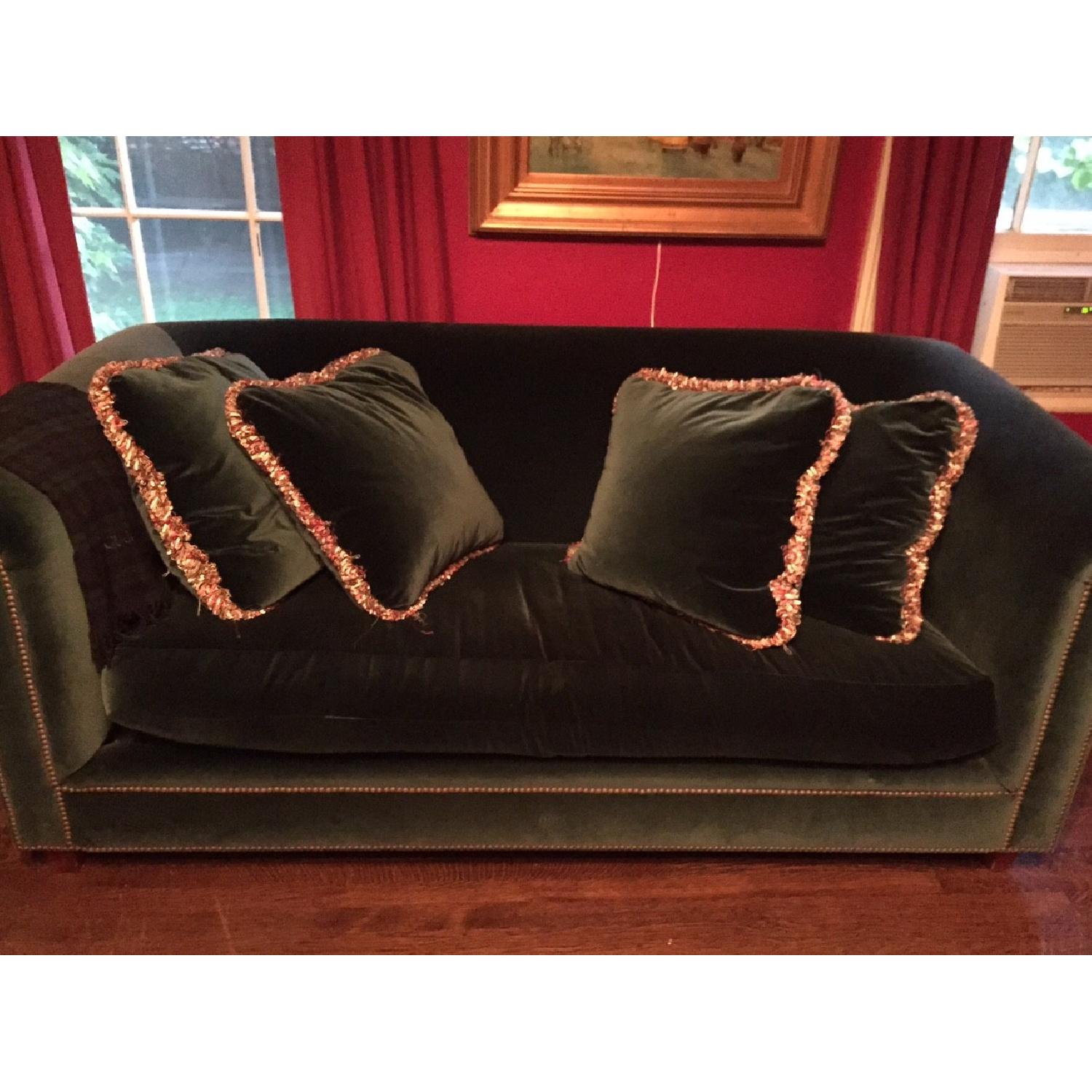 Vintage Velvet Upholstered Sofa - image-6