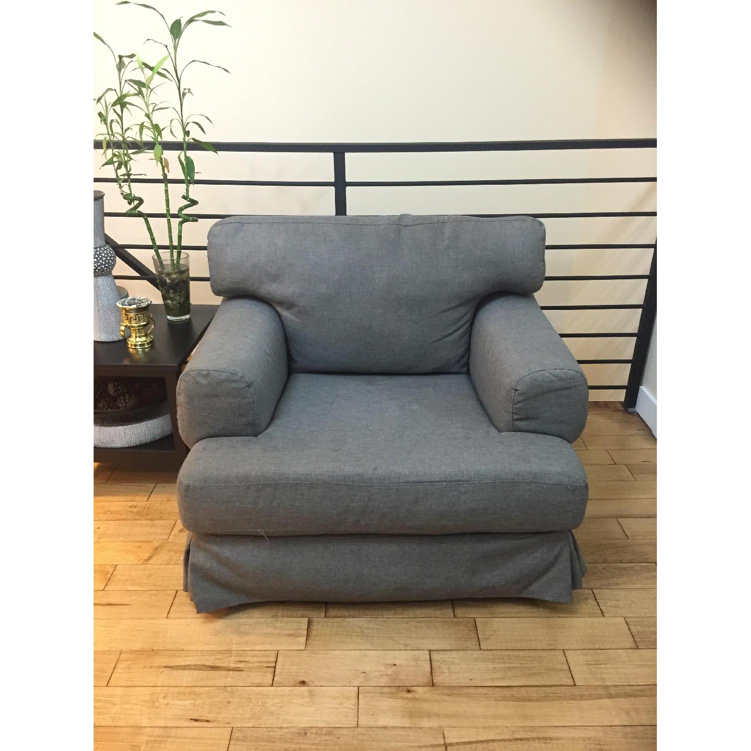 Ikea Ektorp Grey Single Seater Sofa - image-1