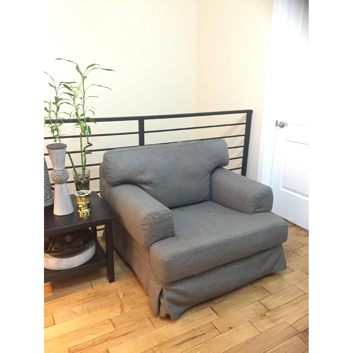 Ikea Ektorp Grey Single Seater Sofa - image-2