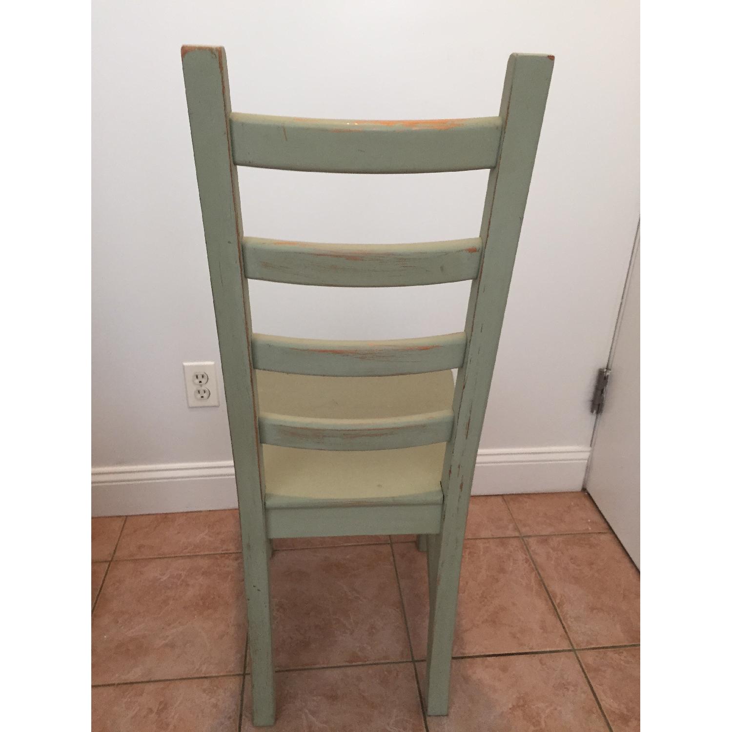Ikea Ladder Back Antique Finish Dining Chairs- 4 - image-3