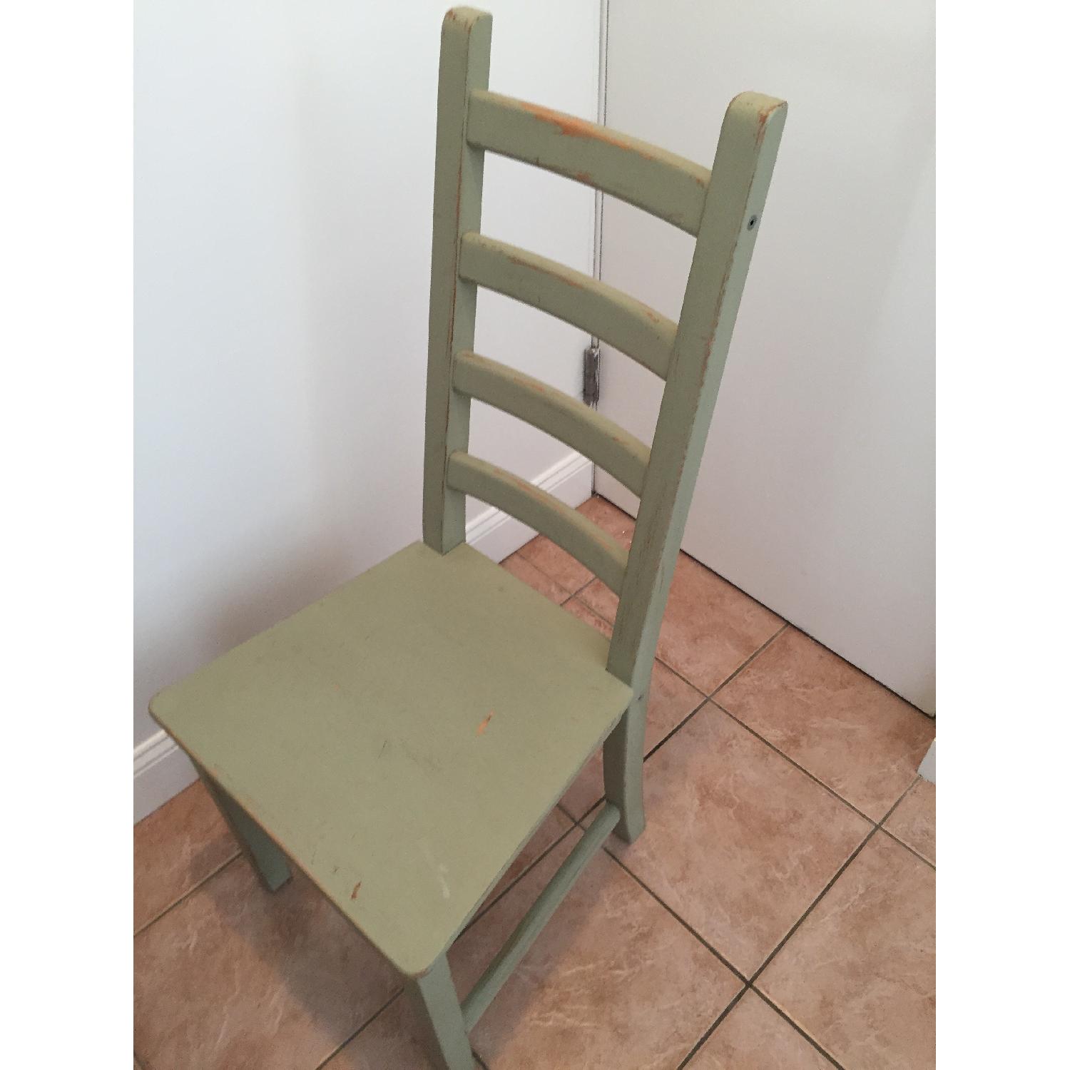 Ikea Ladder Back Antique Finish Dining Chairs- 4 - image-5