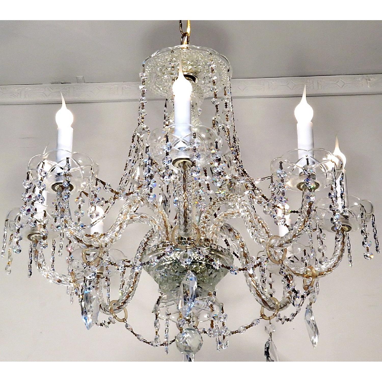 Vintage Crystal Chandelier Lavish with Crystal Drapes Sparkling - image-2