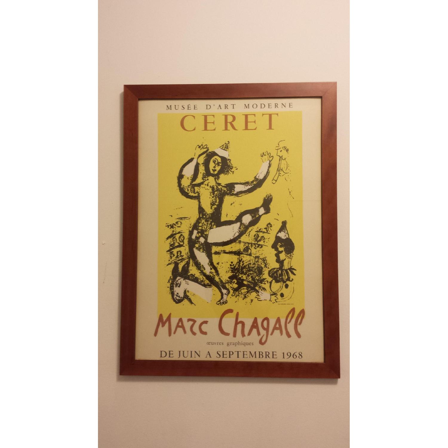 Framed Marc Chagall 1968 Vintage Exhibition Poster - LE CIRQUE - image-8
