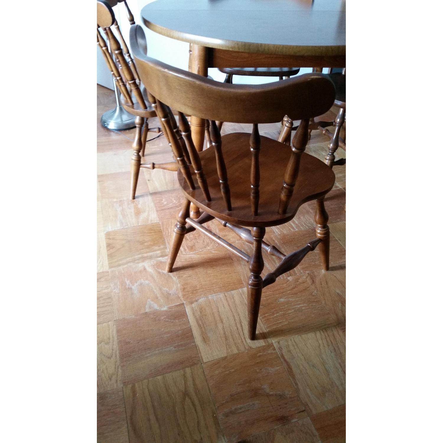 Wood Table w/ 4 Chairs - AptDeco