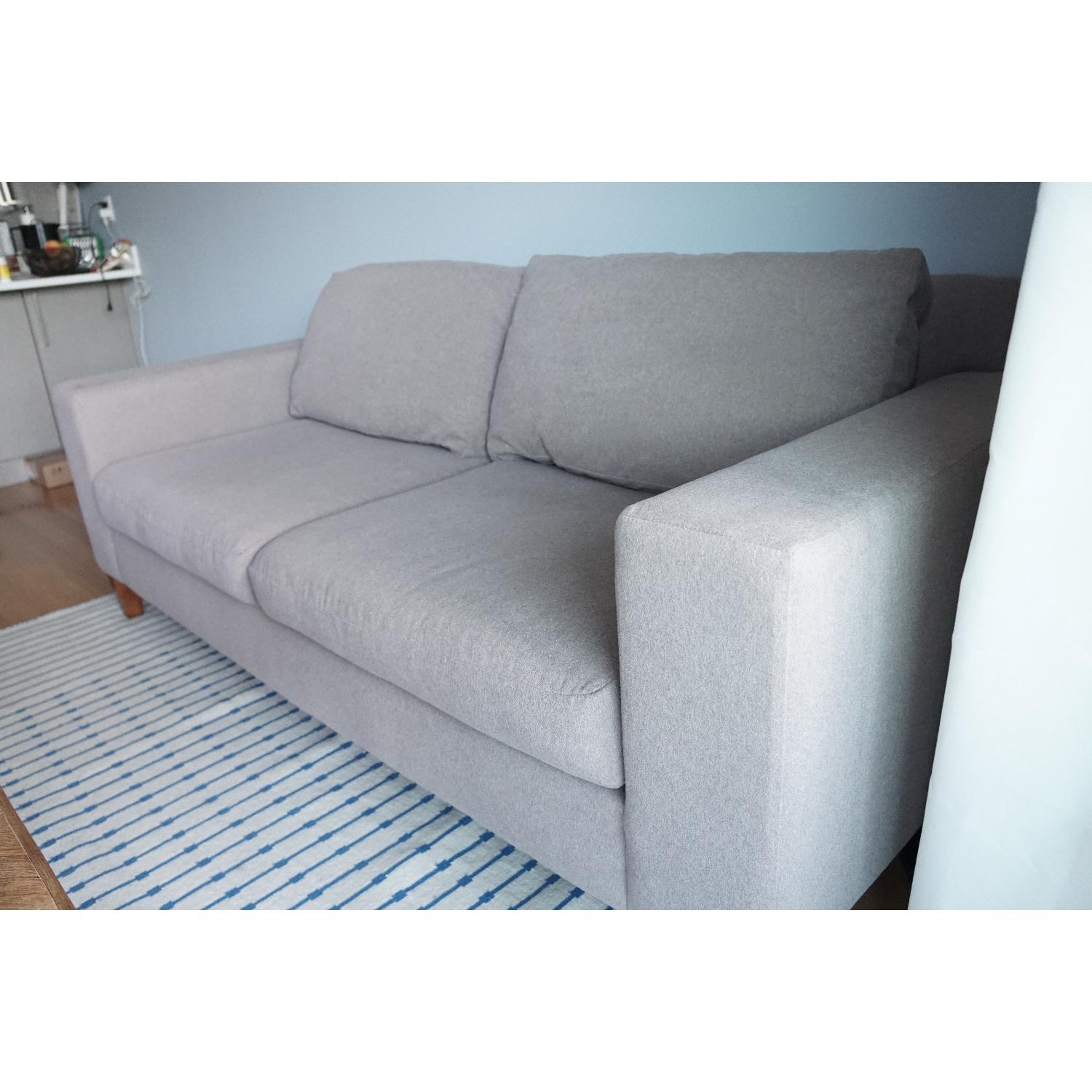 West Elm Marled Microfiber York Sofa - image-3