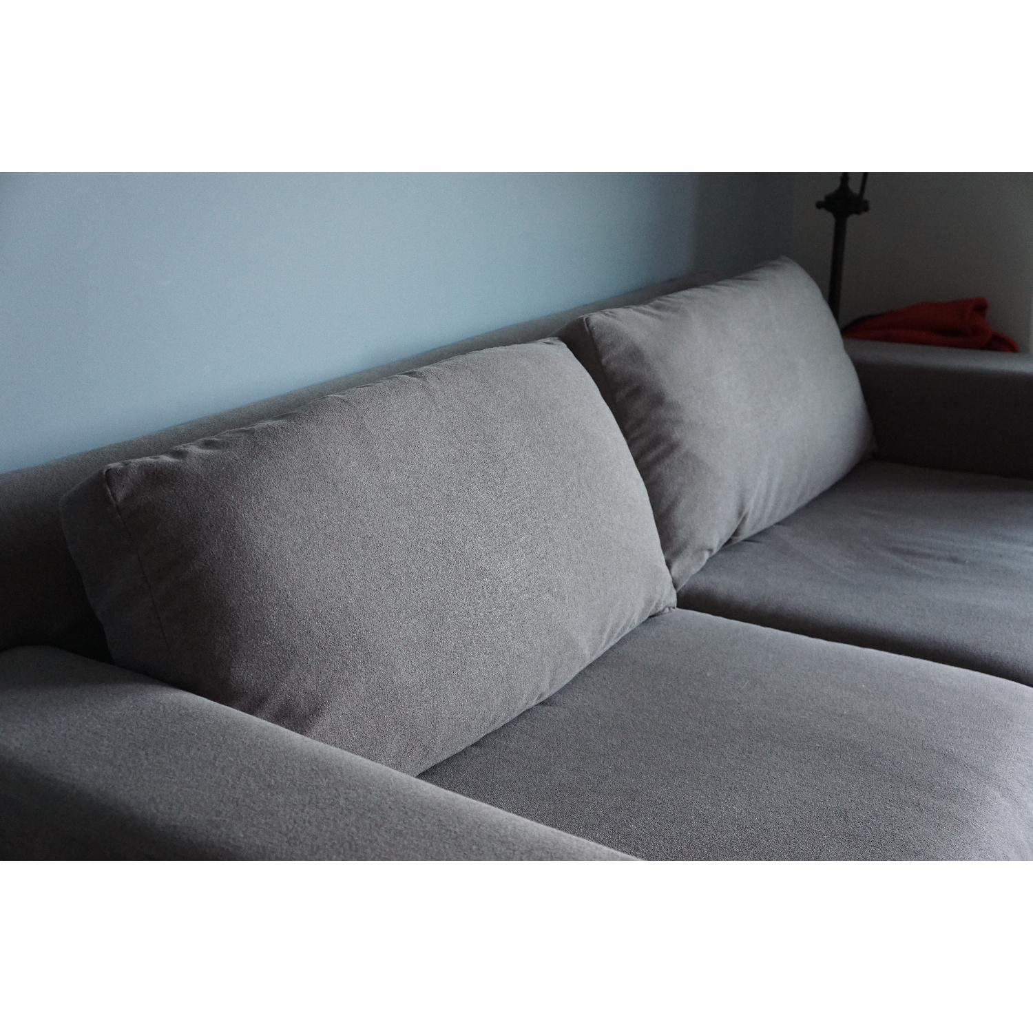 West Elm Marled Microfiber York Sofa - image-4