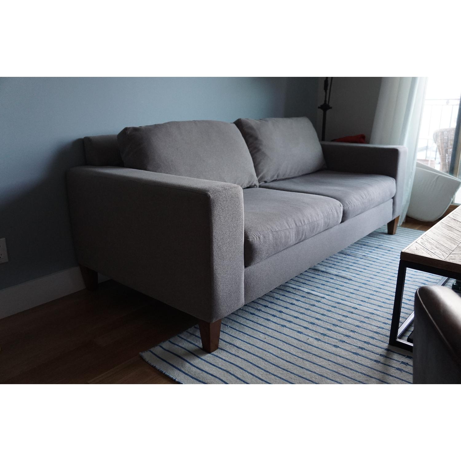 West Elm Marled Microfiber York Sofa - image-6