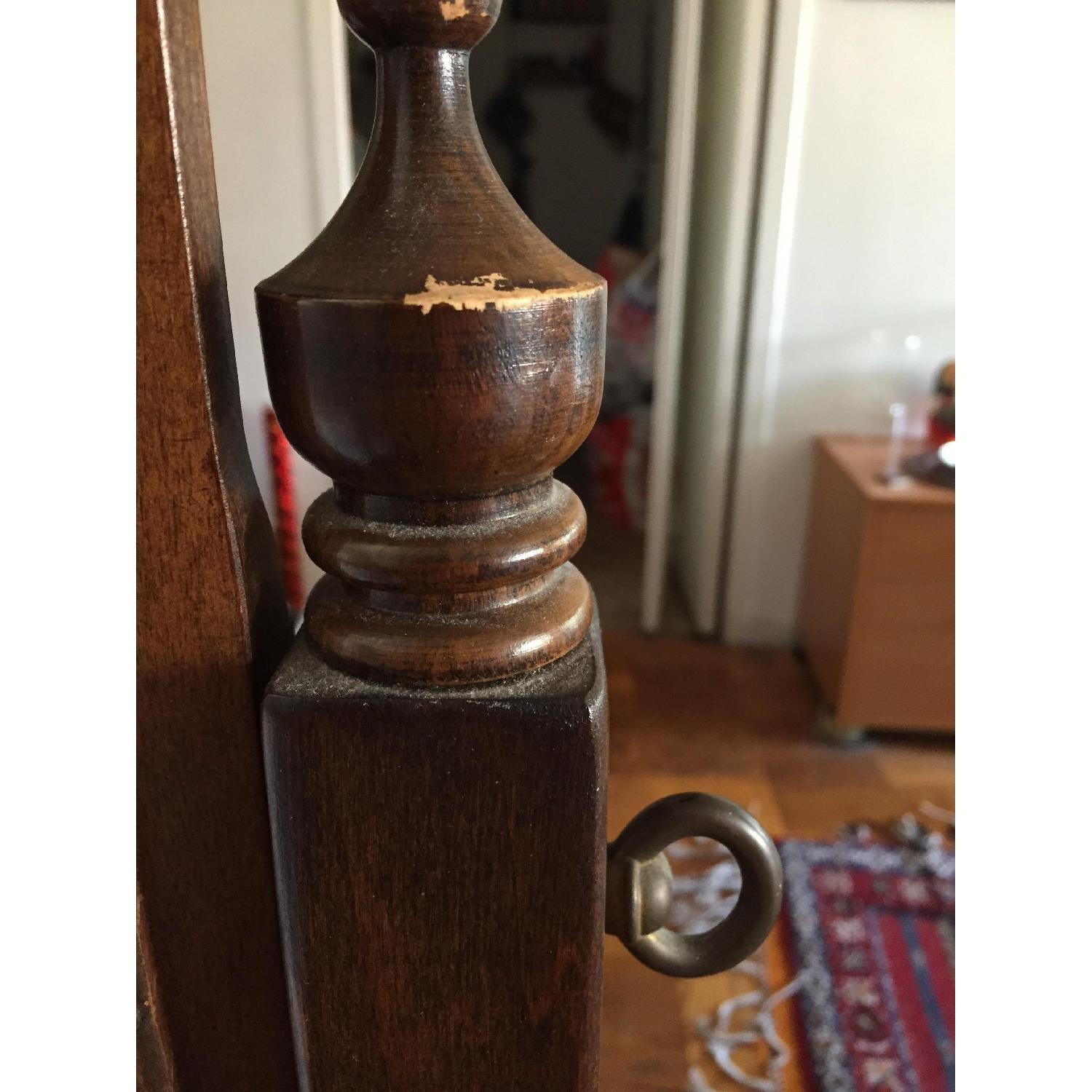 Wood Frame Standing Mirror with Inlay - image-7