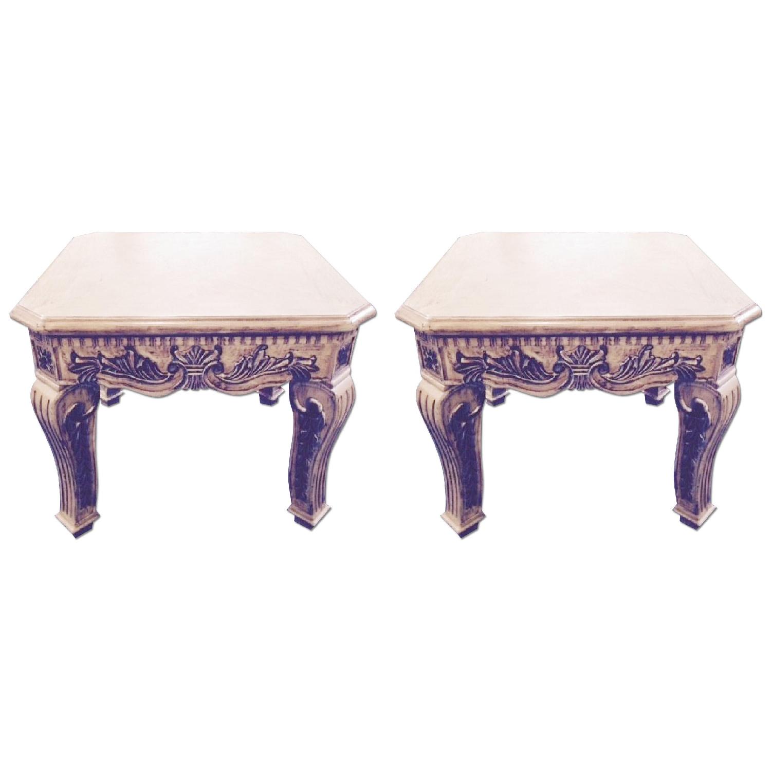 J. Horn Wood End Tables - Pair - image-0