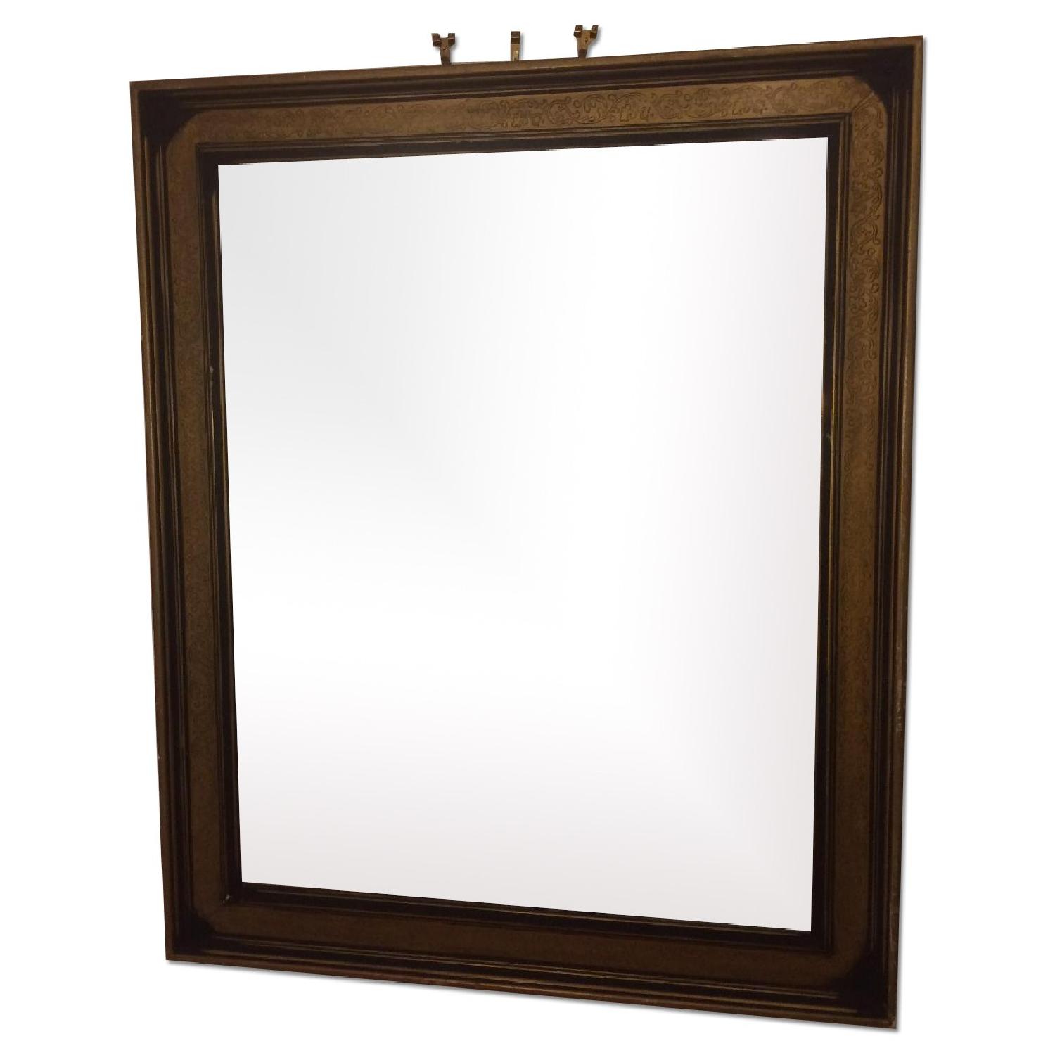 Vintage Art Deco Golden Mirror - image-0