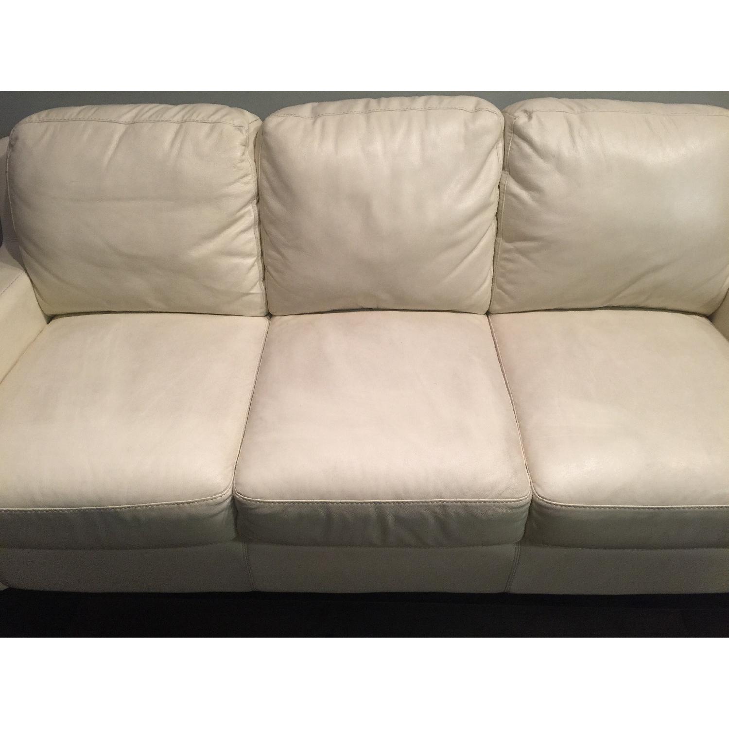 Macy's Leather Sofa - image-1