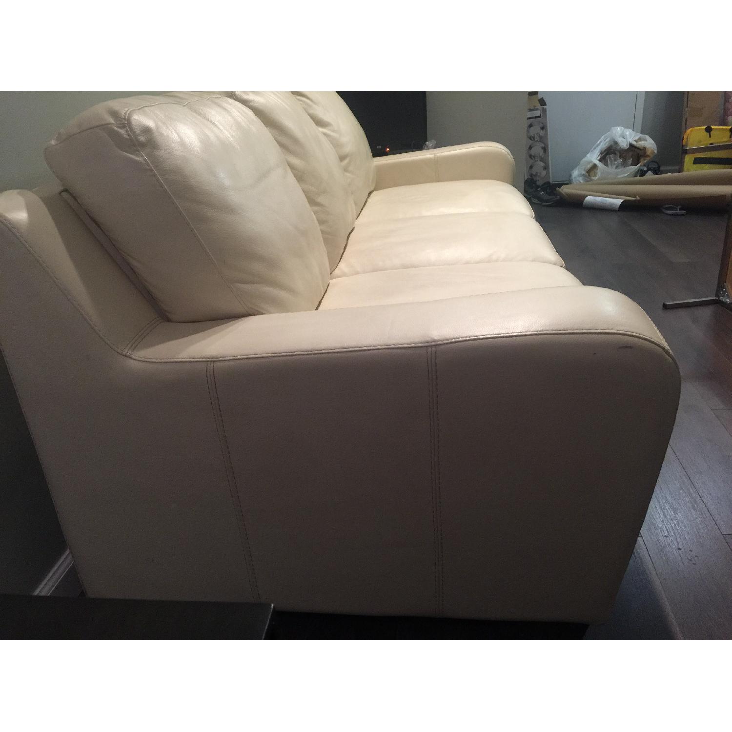 Macy's Leather Sofa - image-3