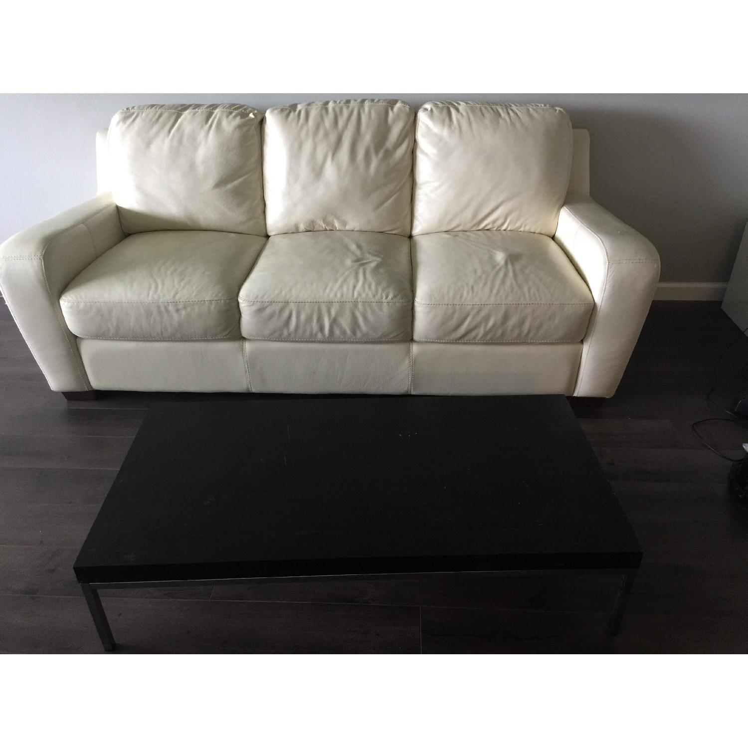 Macy's Leather Sofa - image-4