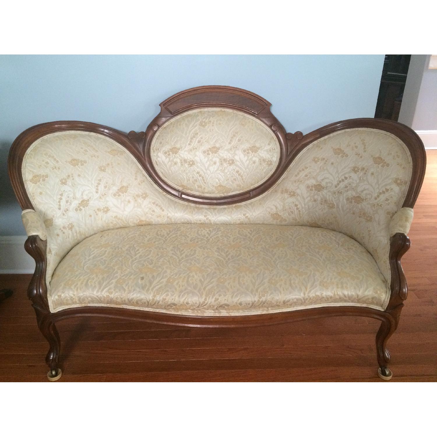 Victorian Settee Couch + 6 Chairs - AptDeco