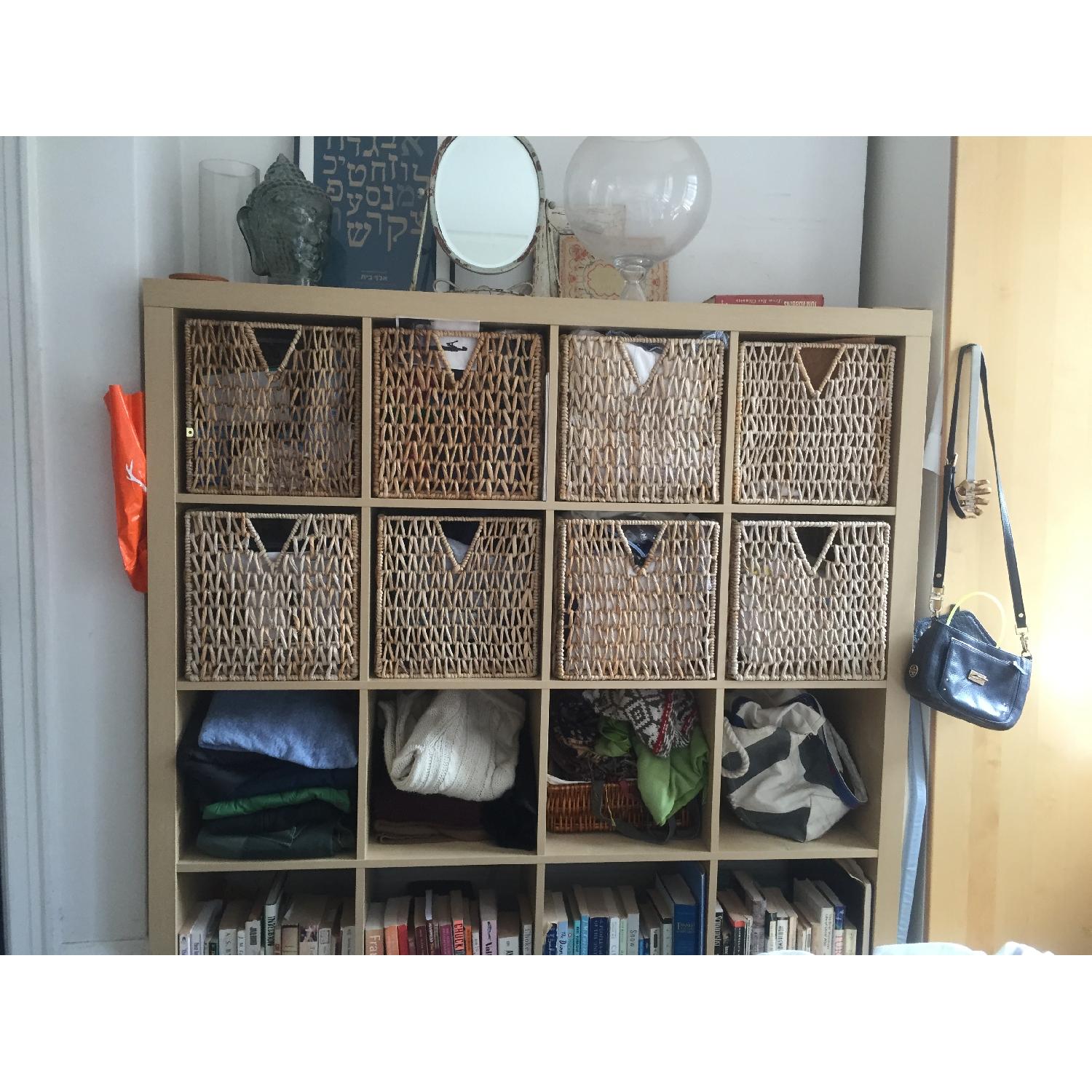 Ikea Expedit Shelf w/ 8 Wicker Baskets - image-1