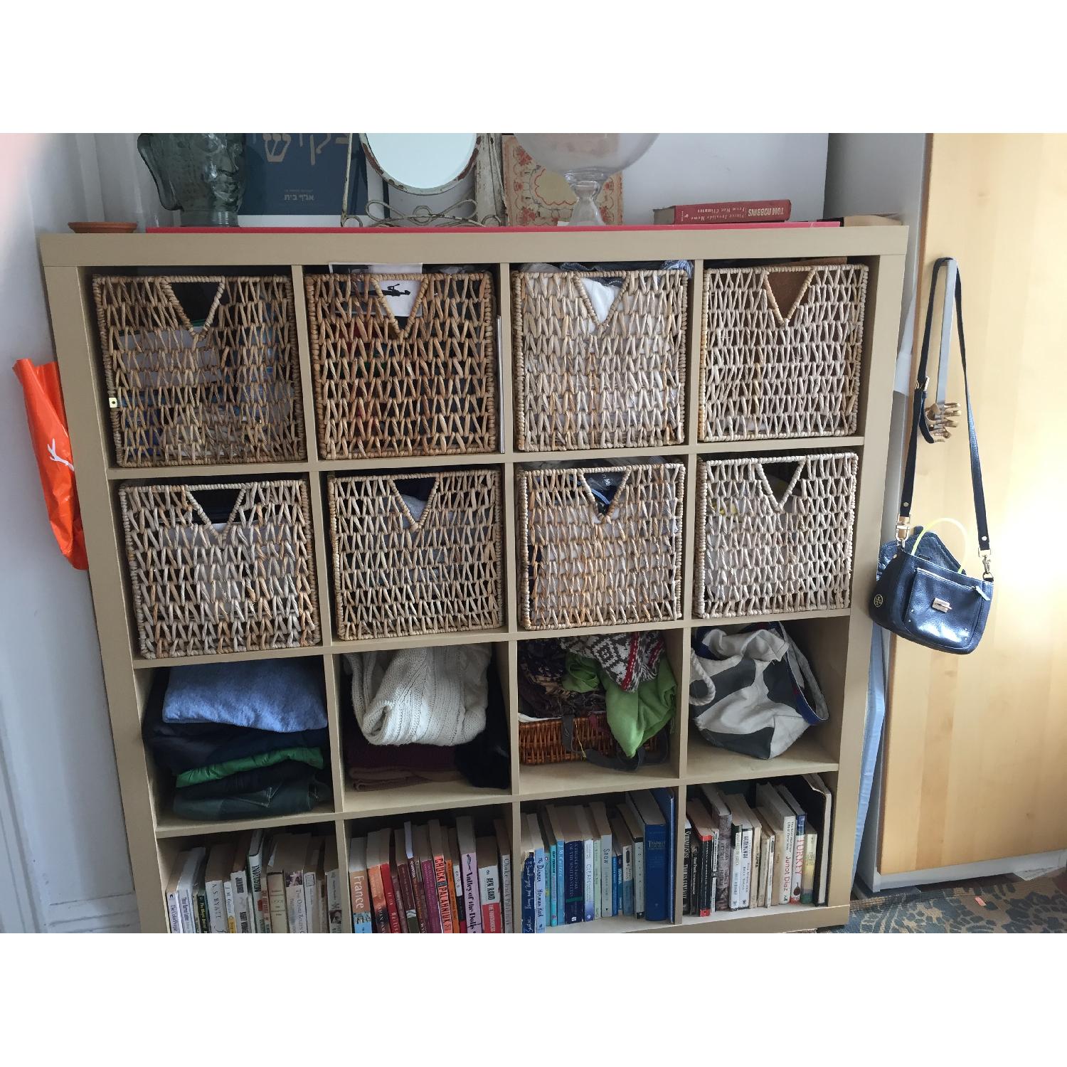 Ikea Expedit Shelf w/ 8 Wicker Baskets - image-3