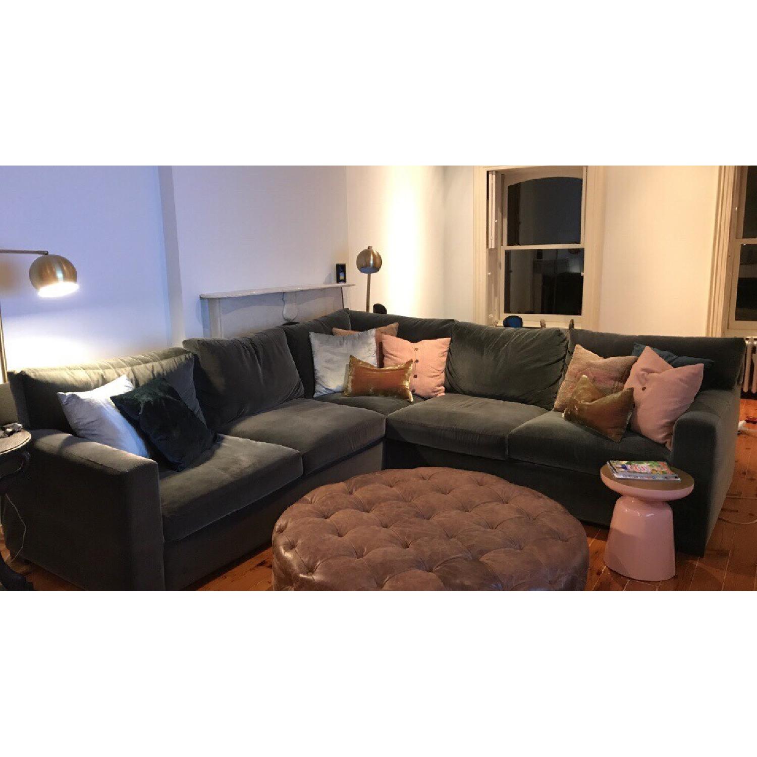 Crate & Barrel Axis II 3Piece Sectional Couch AptDeco