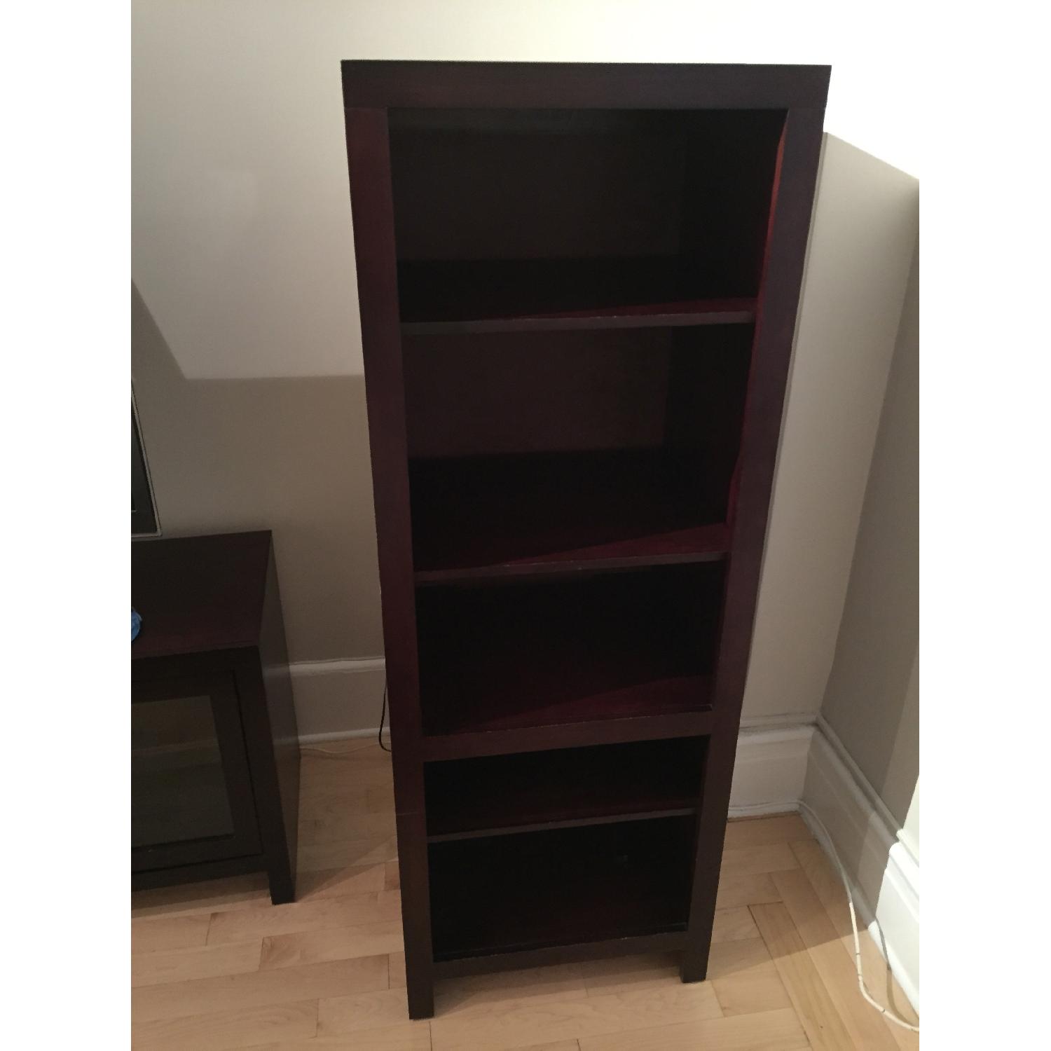 Whalen Furniture Wooden Bookcases - Pair - image-1