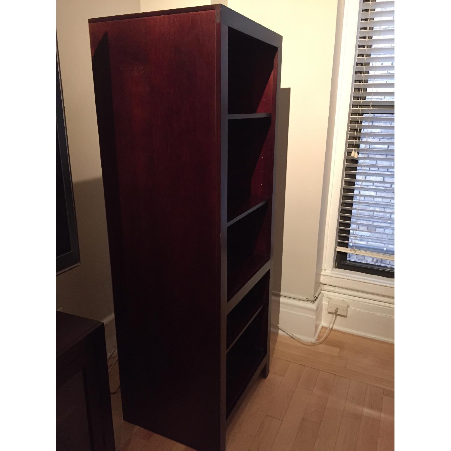 Whalen Furniture Wooden Bookcases - Pair - image-2