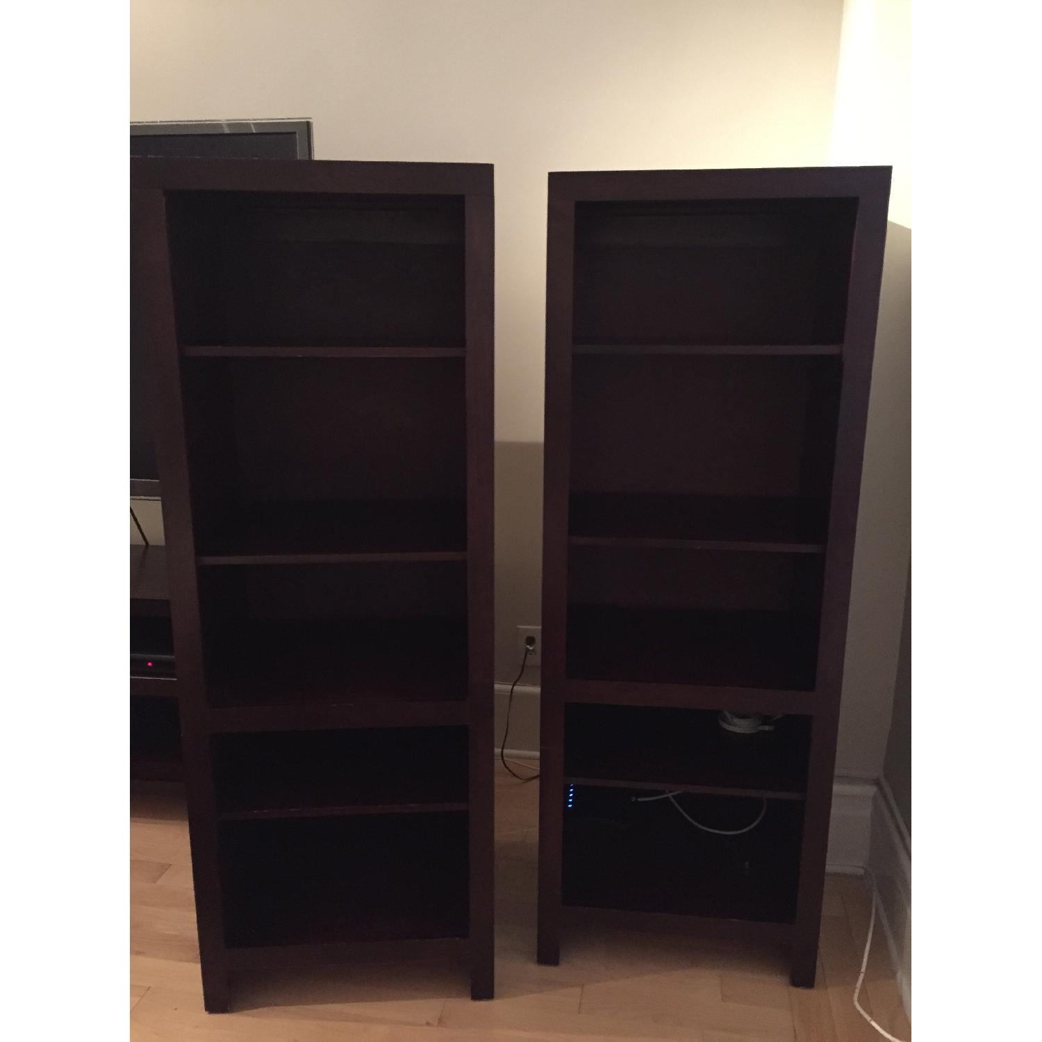Whalen Furniture Wooden Bookcases - Pair - image-8