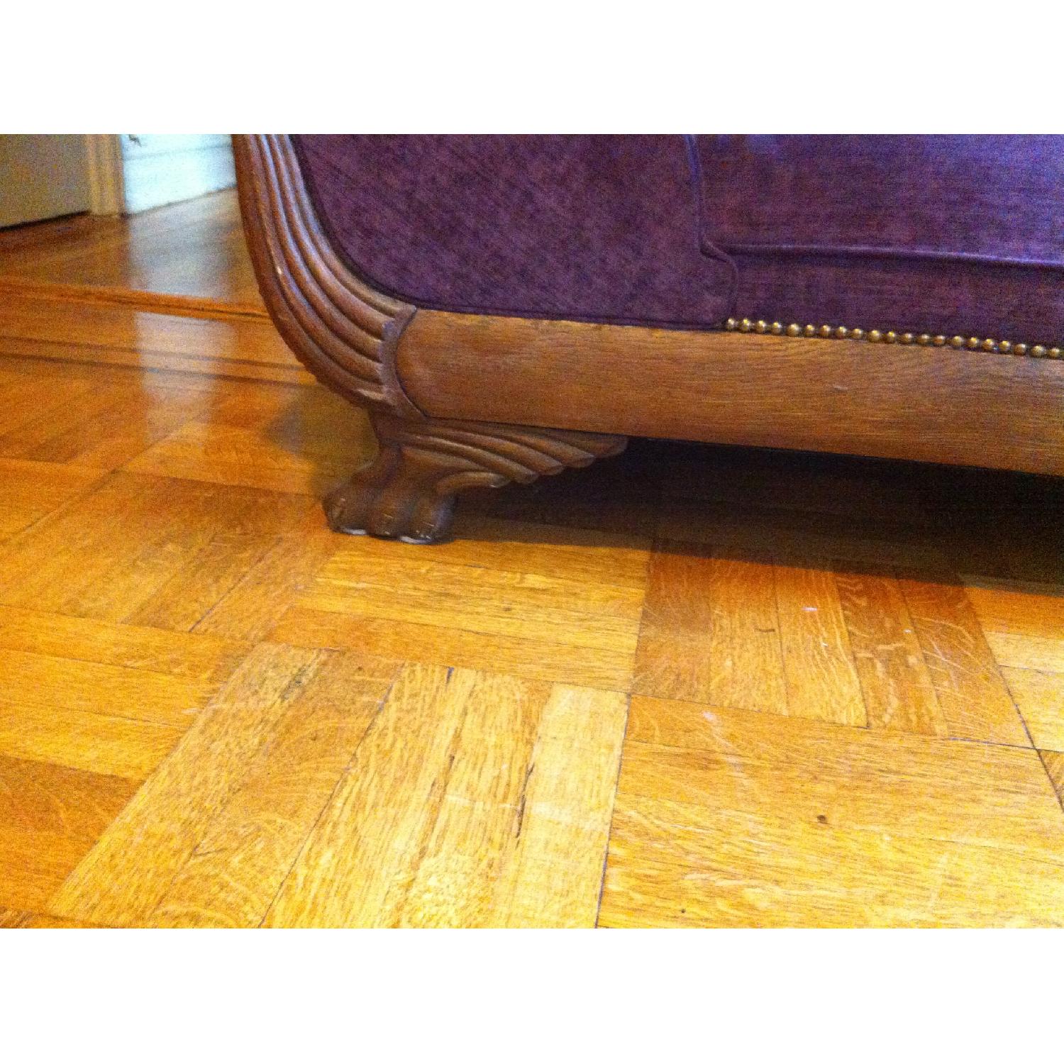 Purple Velvet Chaise Lounge - image-1