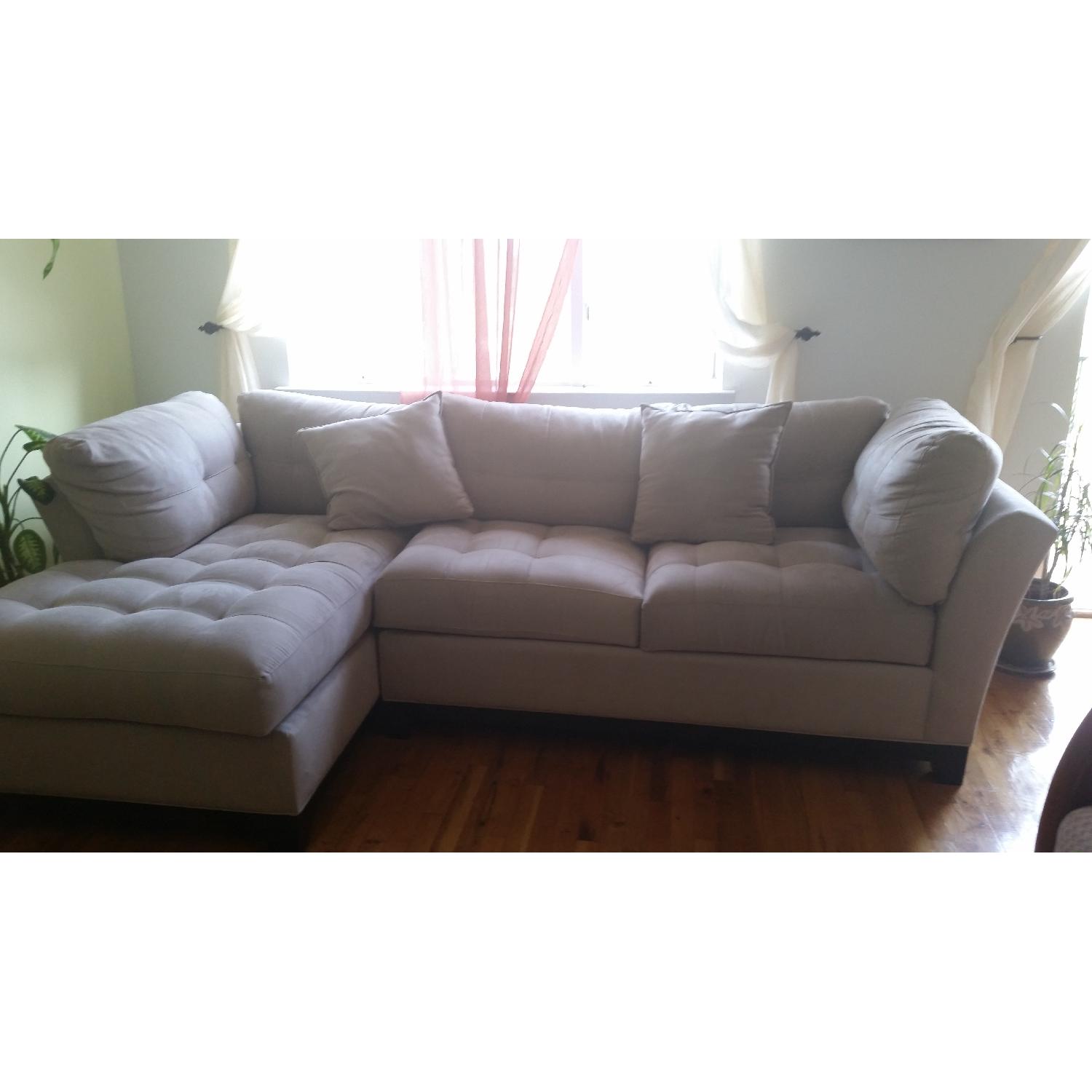 Cindy Crawford Home Metropolis 2 Piece Microfiber Sectional Sofa - image-1