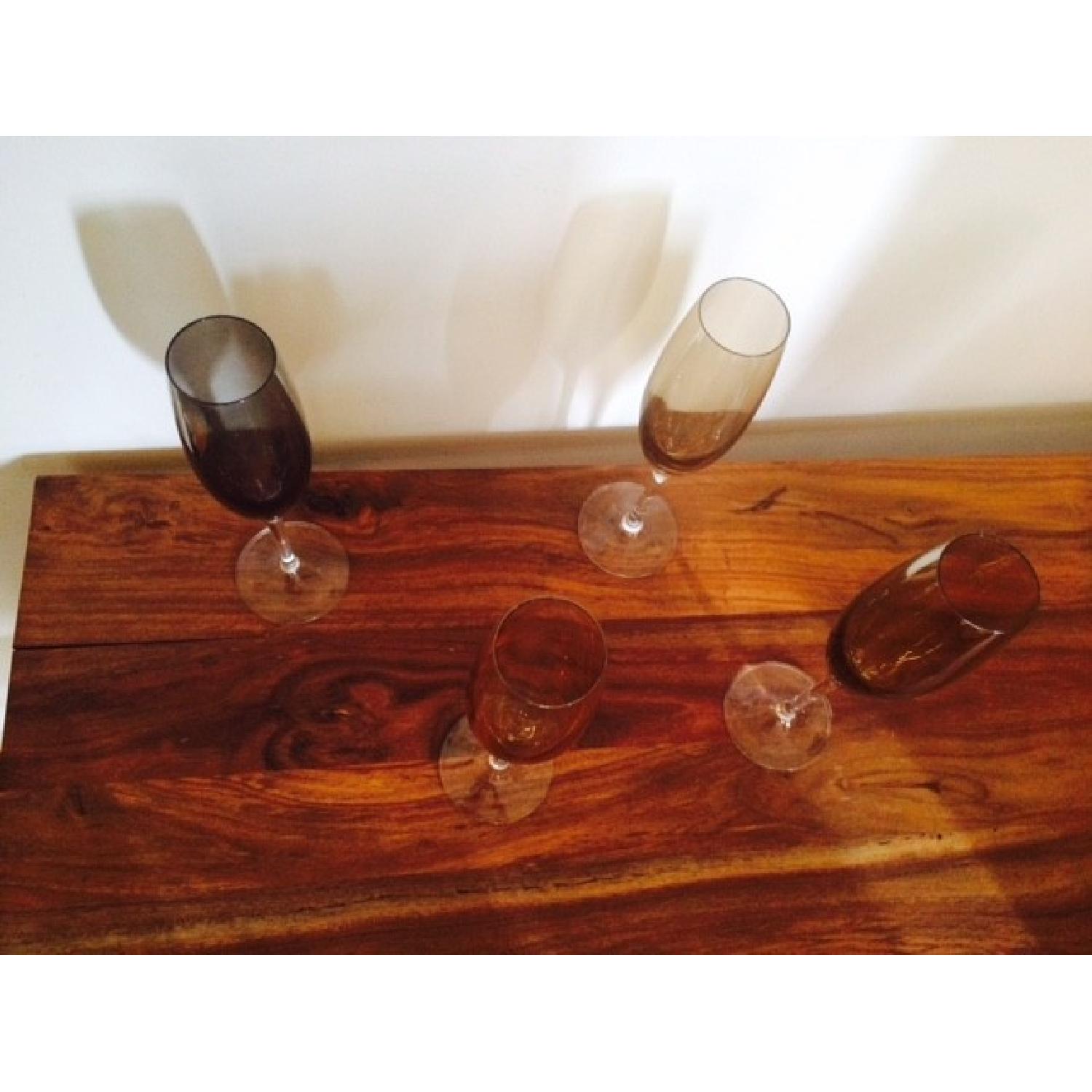 LSA Int'l Glass Champagne Flutes by Monika Lubkowska-Jonas - Set of 4 - image-3